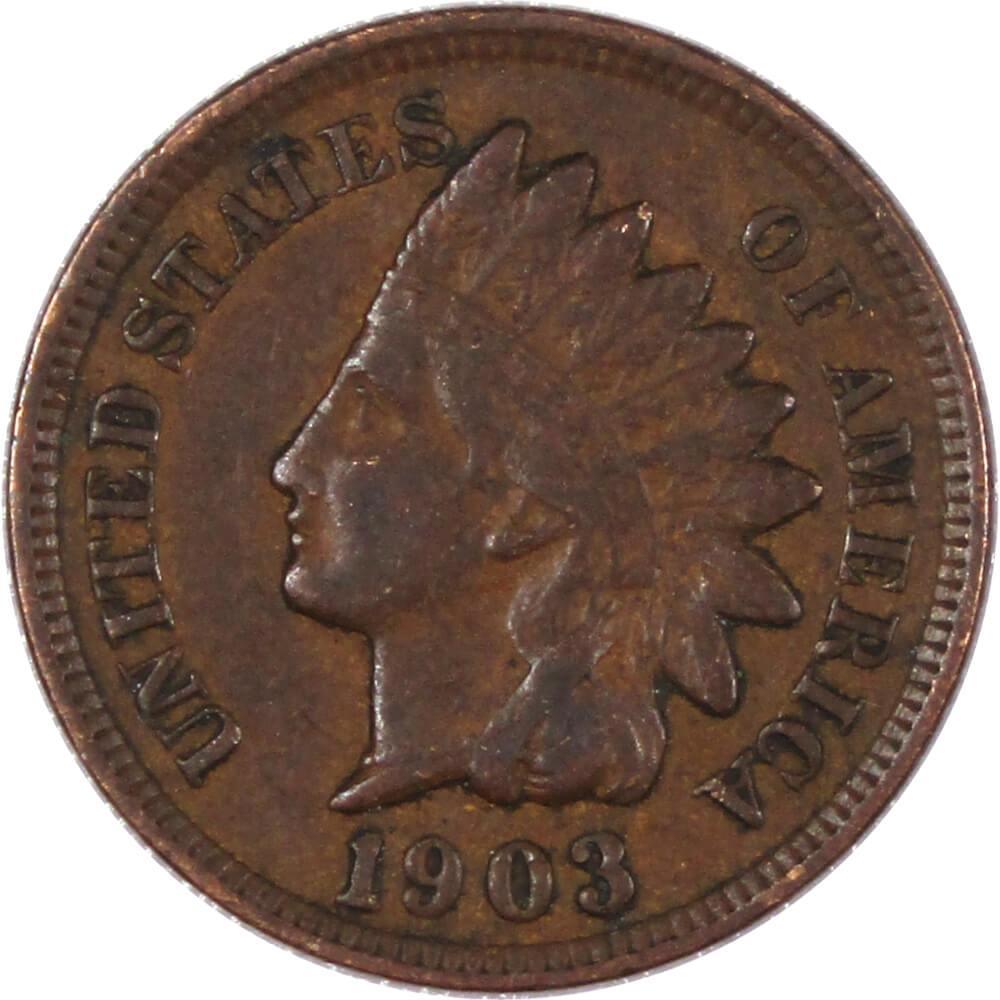 1903 Indian Head Cent VF Very Fine Bronze Penny 1c Coin Collectible