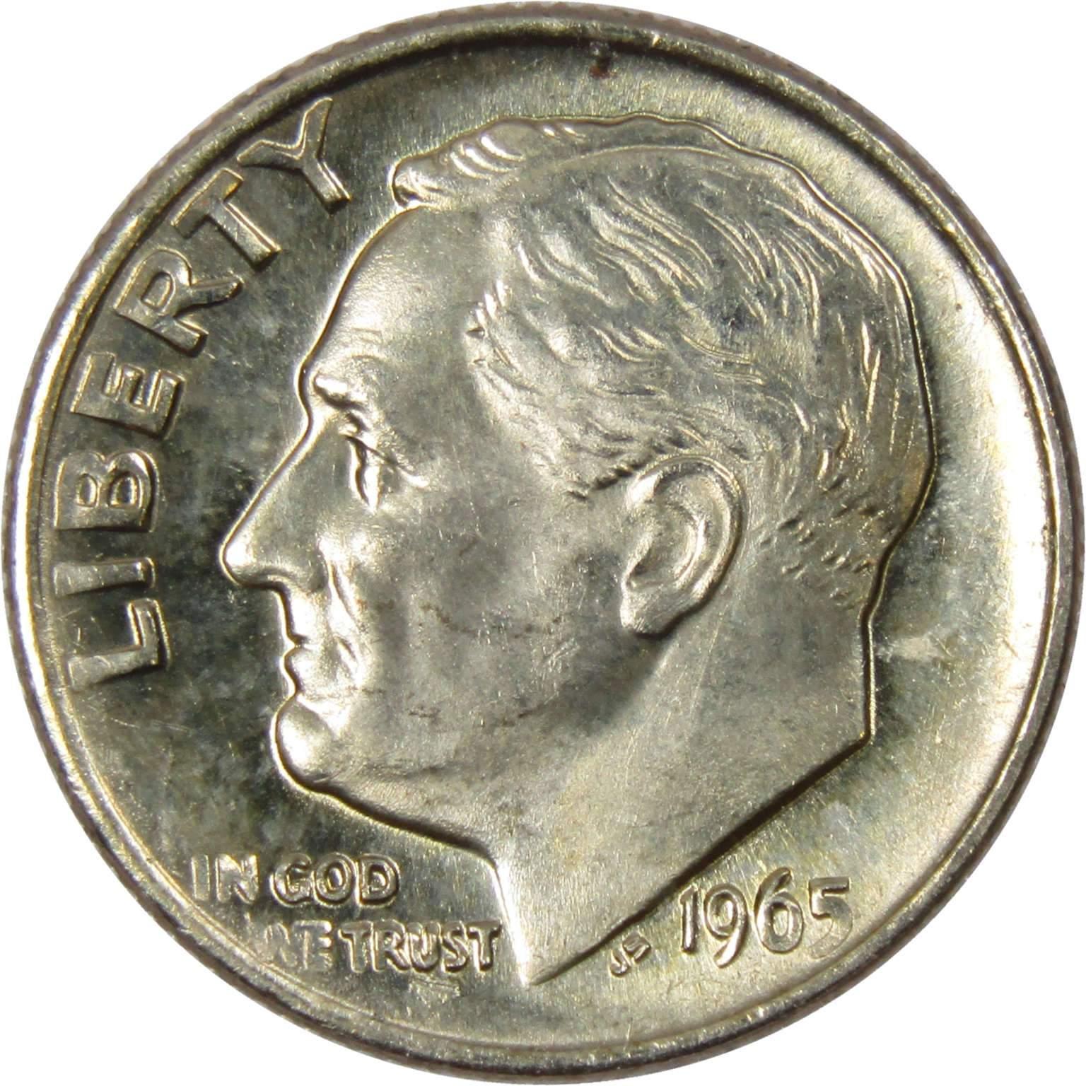 1965 Roosevelt Dime BU Uncirculated Mint State 10c US Coin Collectible