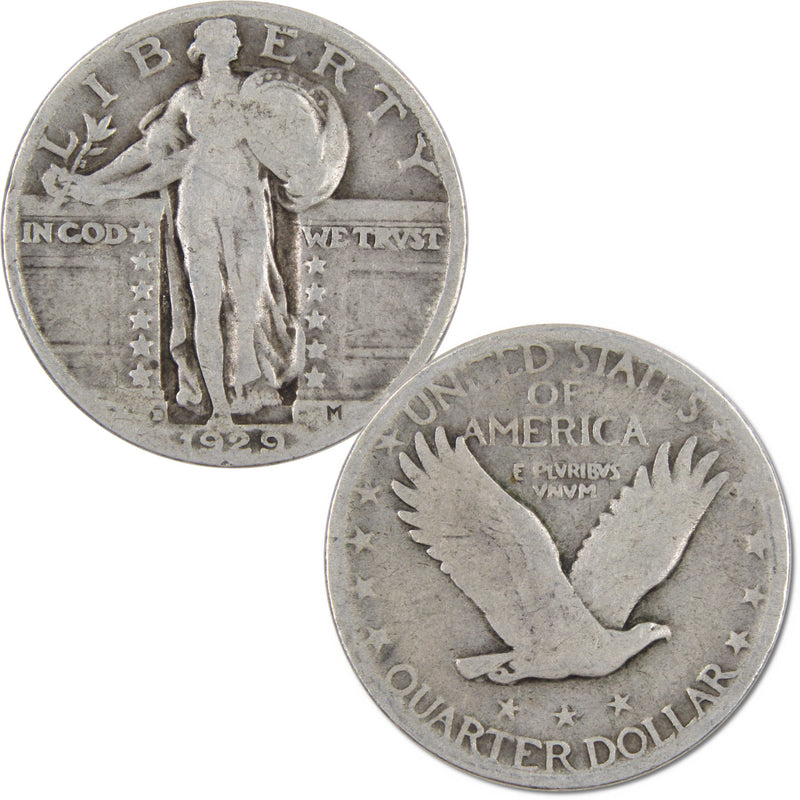 Standing Liberty Quarter 3 Coin PDS All Mint Gift Set AG About Good 90% Silver - Standing Liberty Quarter for Sale - Profile Coins &amp; Collectibles