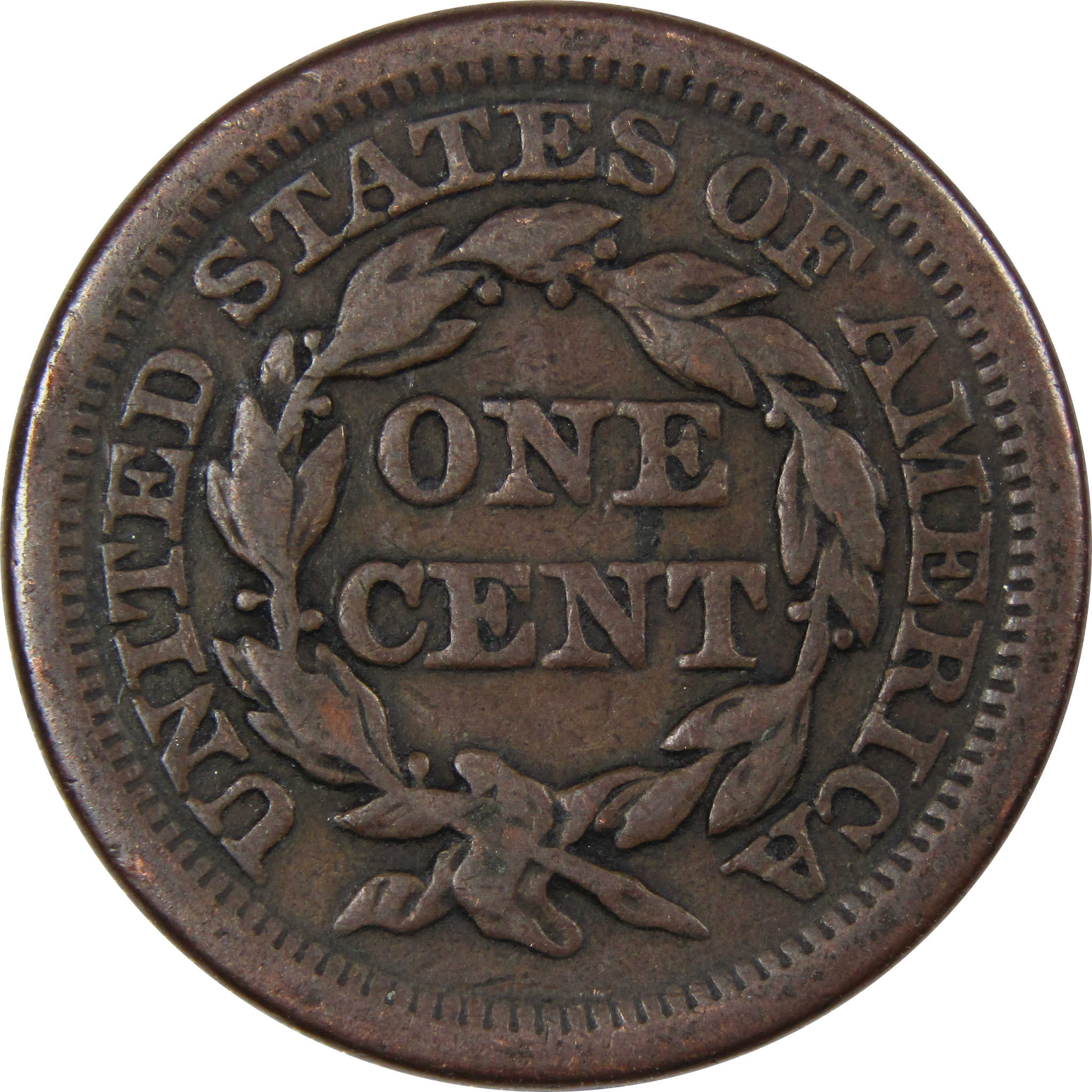 1853 Braided Hair Large Cent VG Very Good Copper Penny 1c SKU:IPC9033