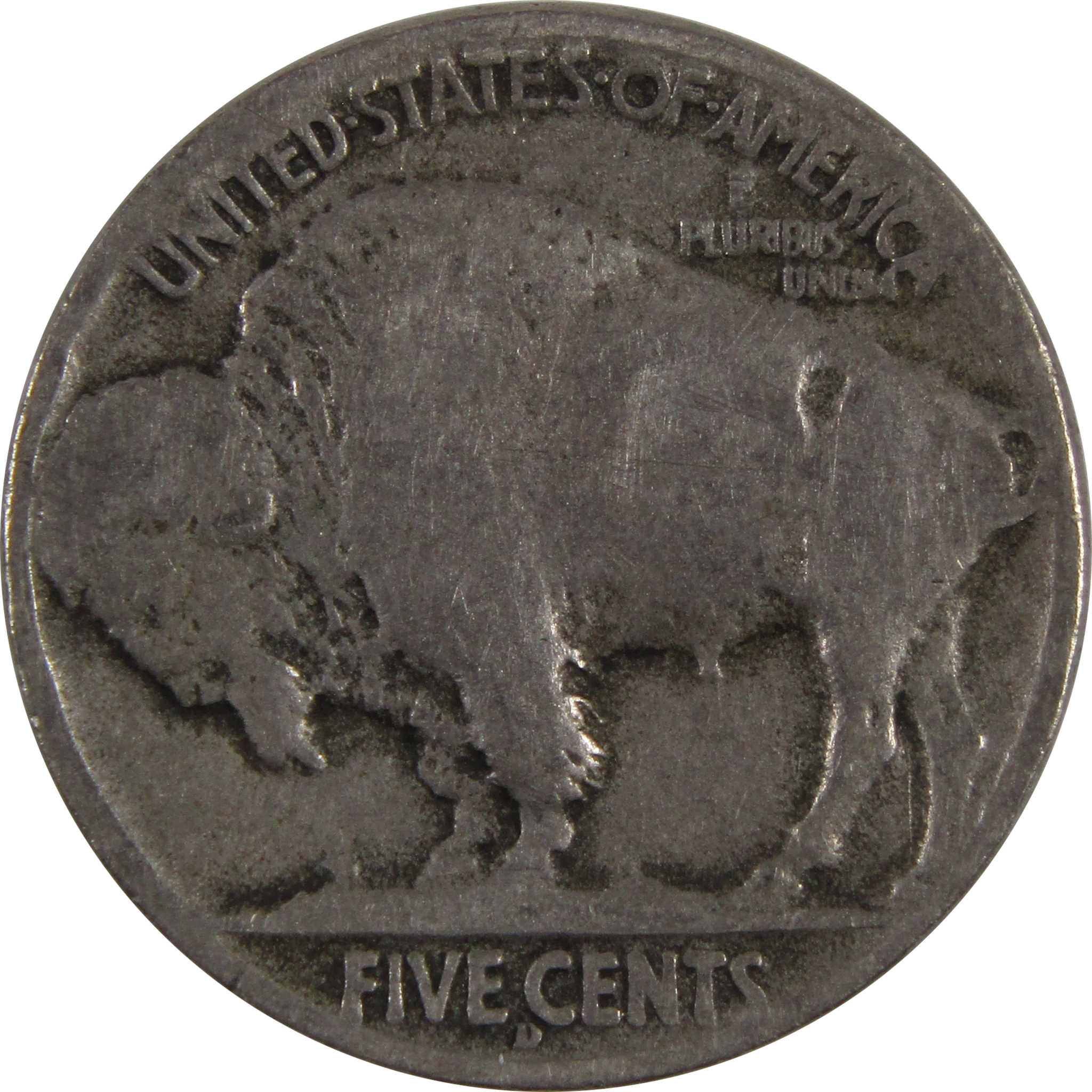 1914 D Indian Head Buffalo Nickel 5 Cent Piece FR Fair 5c SKU:I2741