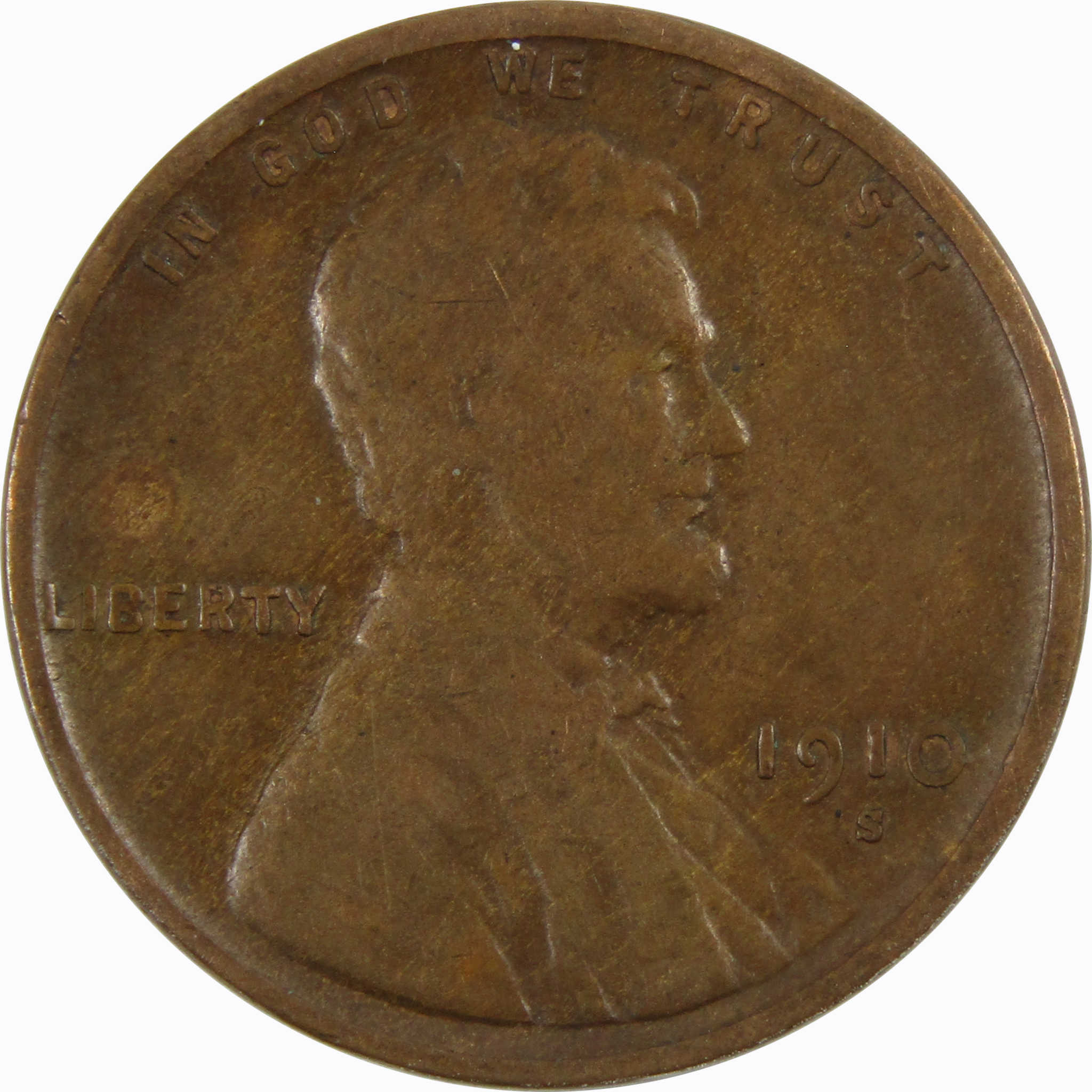 1910 S Lincoln Wheat Cent VF Very Fine Bronze Penny 1c SKU:I3912