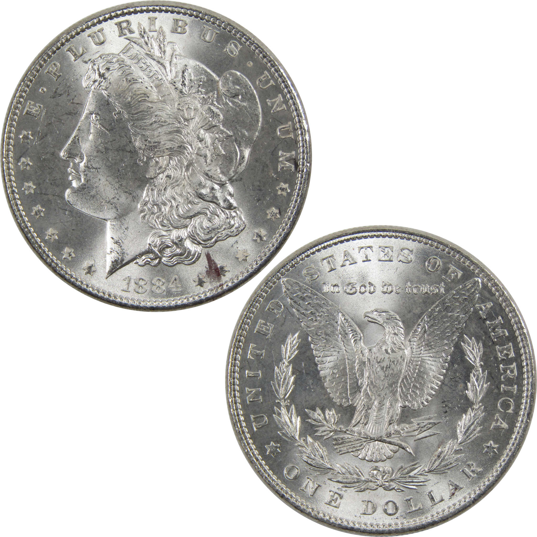 1884 Morgan Dollar BU Uncirculated 90% Silver $1 Coin SKU:I6024 - Morgan coin - Morgan silver dollar - Morgan silver dollar for sale - Profile Coins &amp; Collectibles