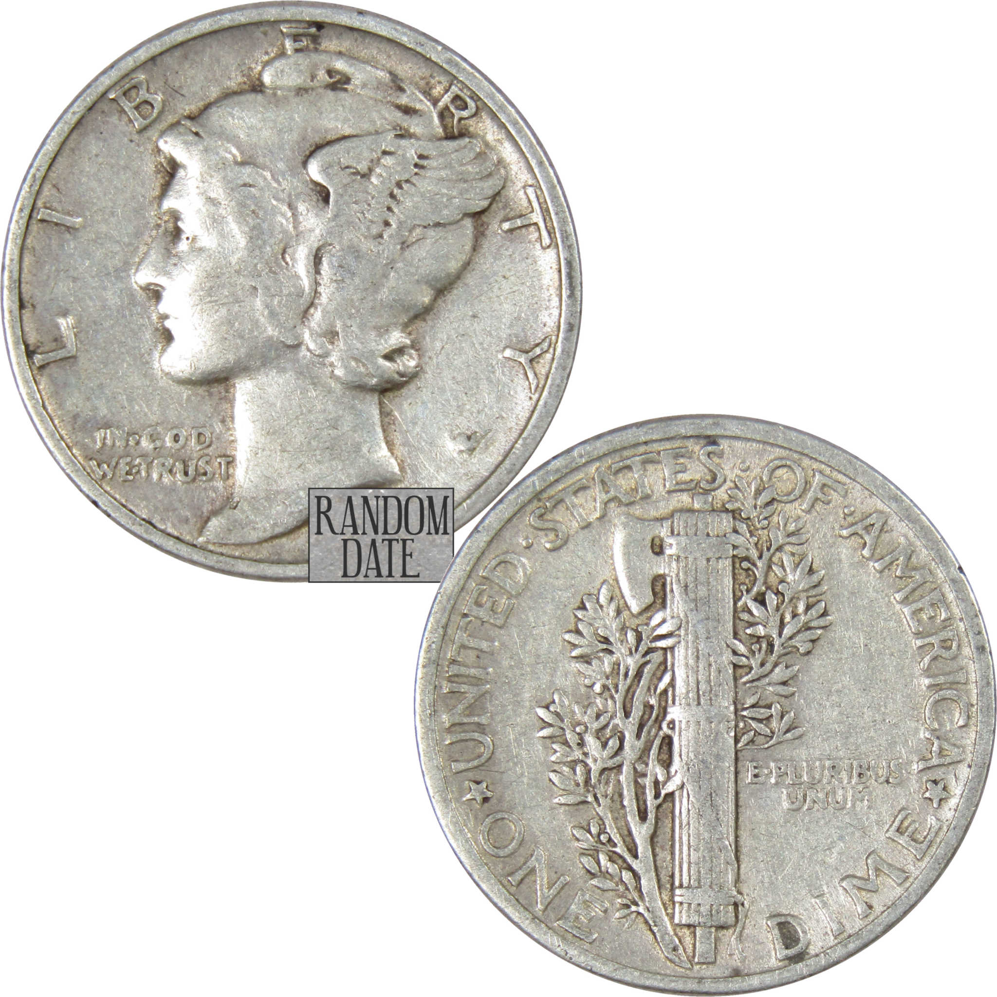 Mercury Dime Random Date VF Very Fine 90% Silver 10c US Coin Collectible