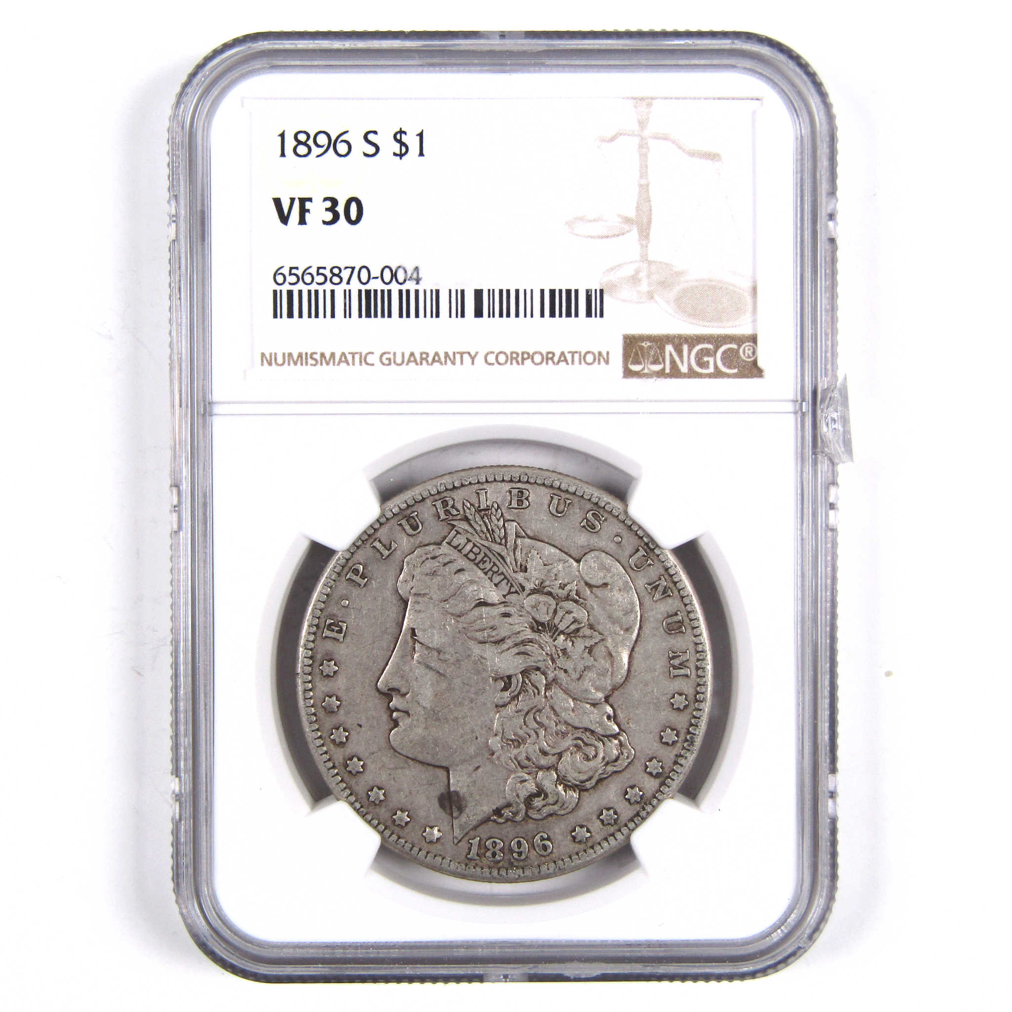 1896 S Morgan Dollar VF 30 NGC 90% Silver US Coin SKU:I2873 - Morgan coin - Morgan silver dollar - Morgan silver dollar for sale - Profile Coins &amp; Collectibles