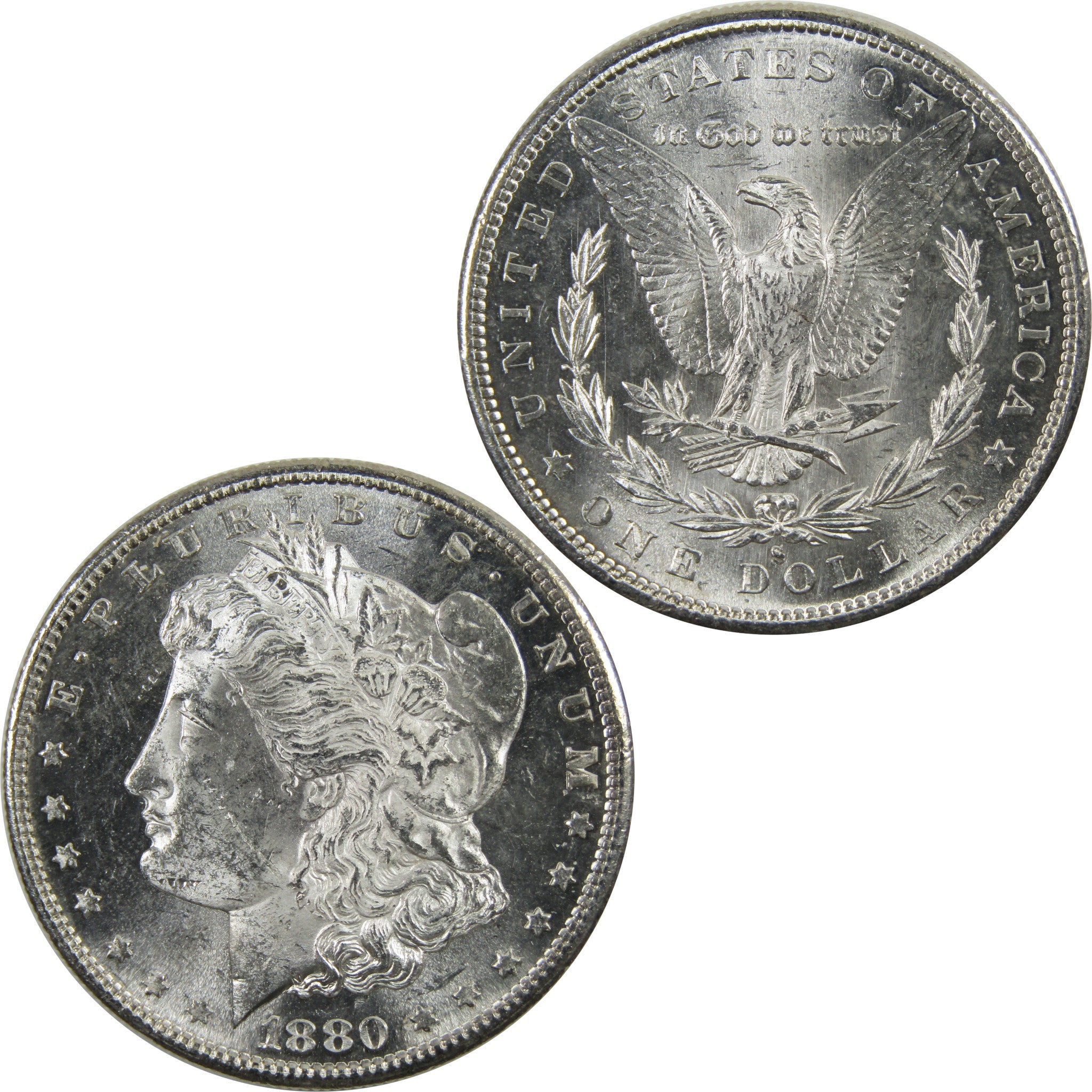 1880 S Morgan Dollar BU Uncirculated 90% Silver $1 Coin SKU:I5438 - Morgan coin - Morgan silver dollar - Morgan silver dollar for sale - Profile Coins &amp; Collectibles