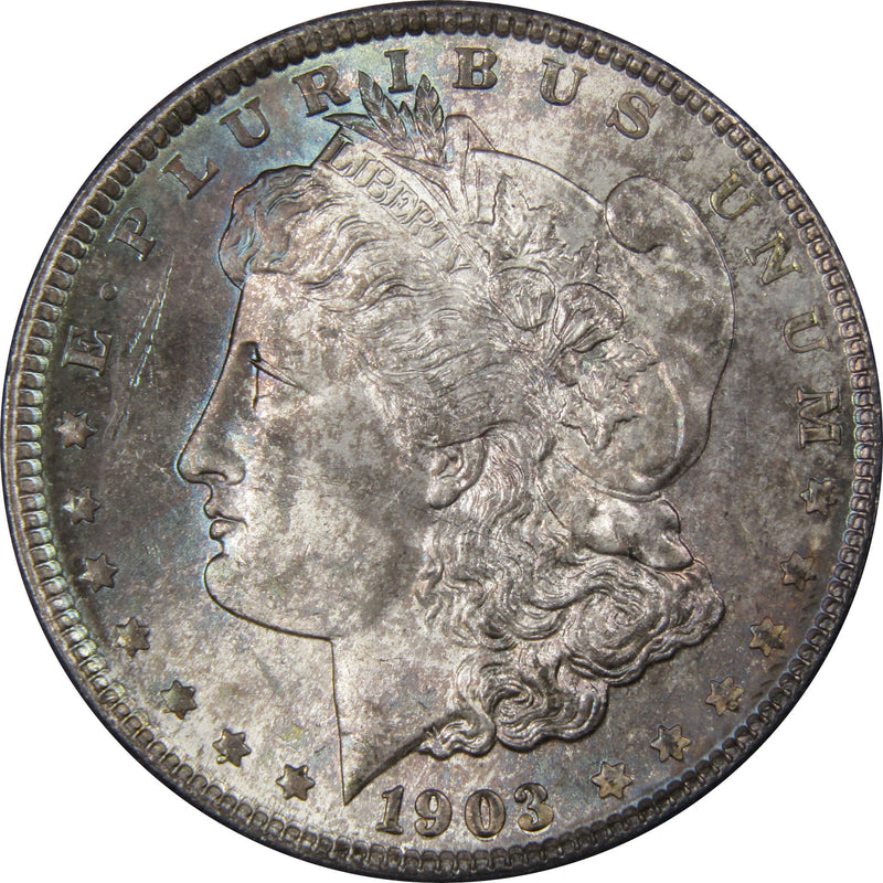 1903 Morgan Dollar Choice Uncirculated Silver Toned Obverse SKU:I1894