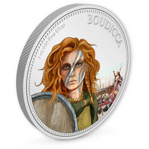 Women in History Boudicca Fine Silver $2 Proof 2022 Niue COA SKU:OPC83