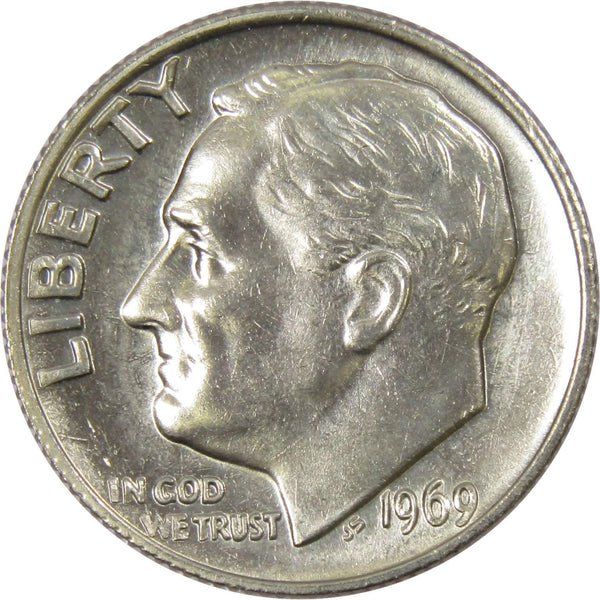 1969 Roosevelt Dime BU Uncirculated Mint State 10c US Coin Collectible - Roosevelt coin - Profile Coins &amp; Collectibles