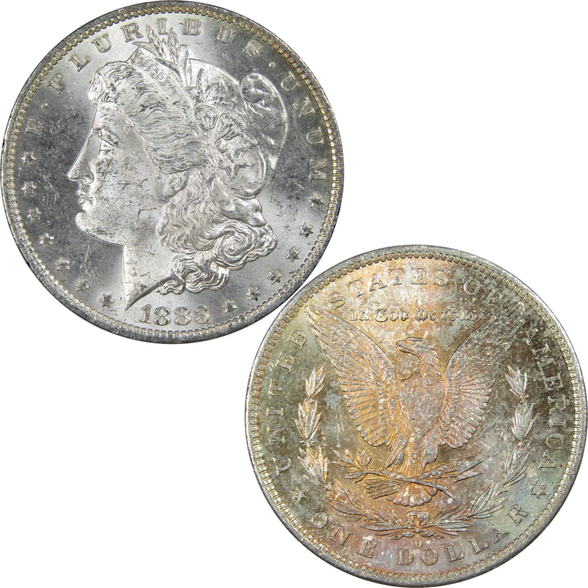 1883 O Morgan Dollar Uncirculated Mint State Silver Toned SKU:IPC5120