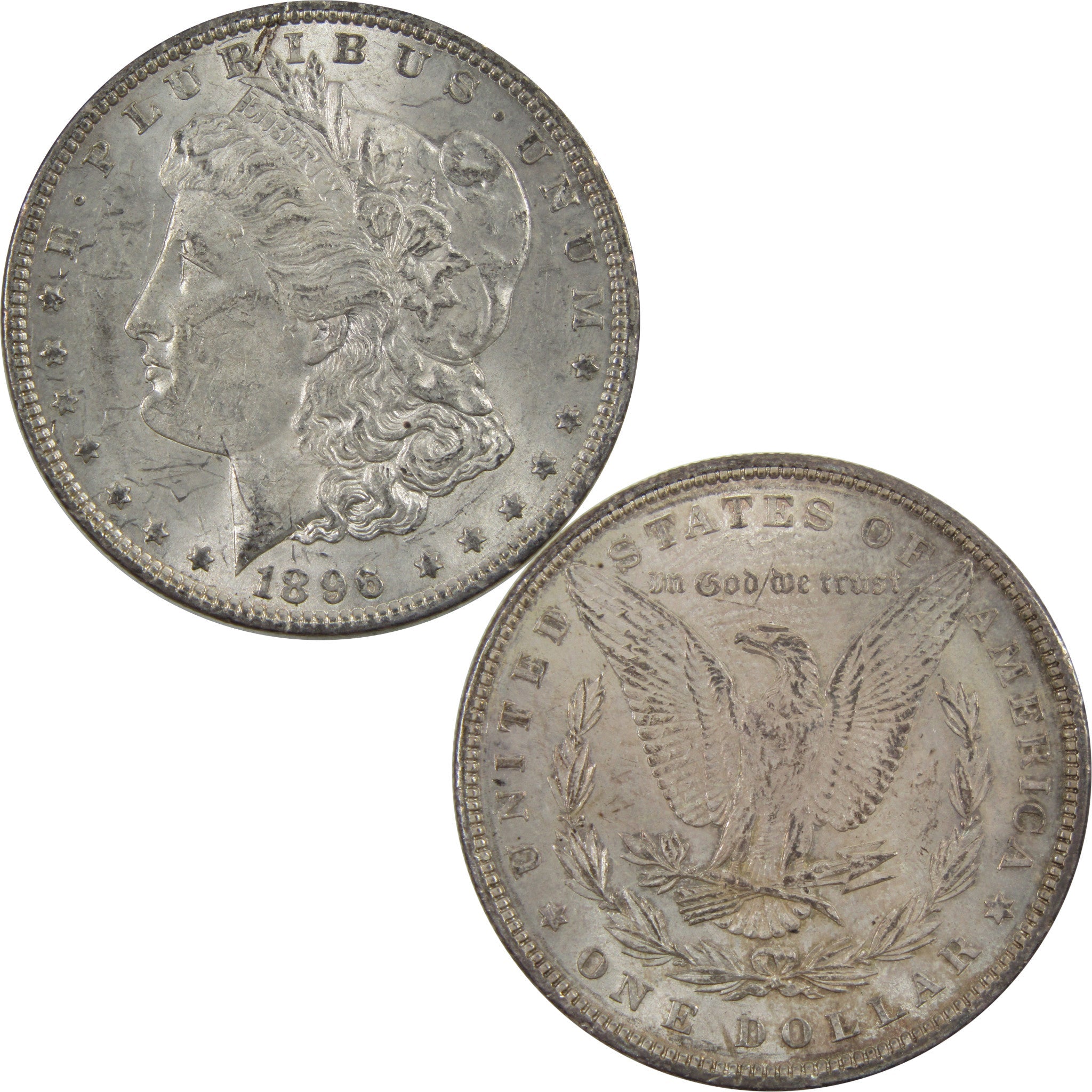 1896 Morgan Dollar AU About Uncirculated 90% Silver $1 Coin SKU:I5511 - Morgan coin - Morgan silver dollar - Morgan silver dollar for sale - Profile Coins &amp; Collectibles