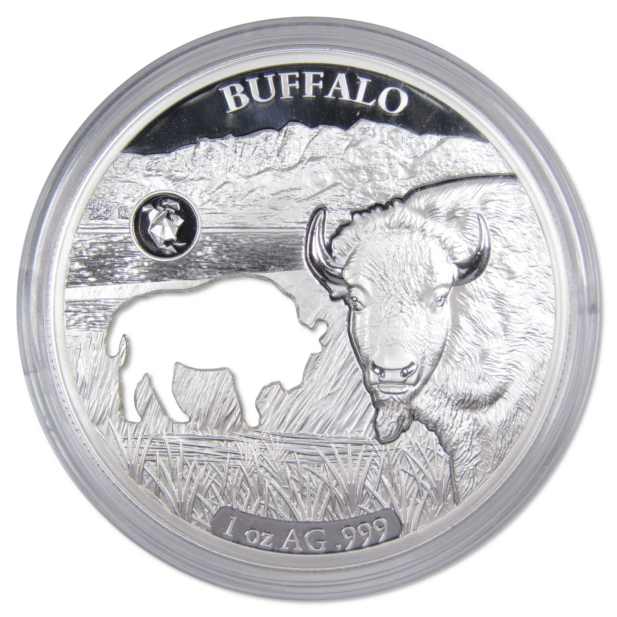 Shapes of America Buffalo 1 oz .999 Silver $5 Proof-Like Coin 2020 Barbados COA