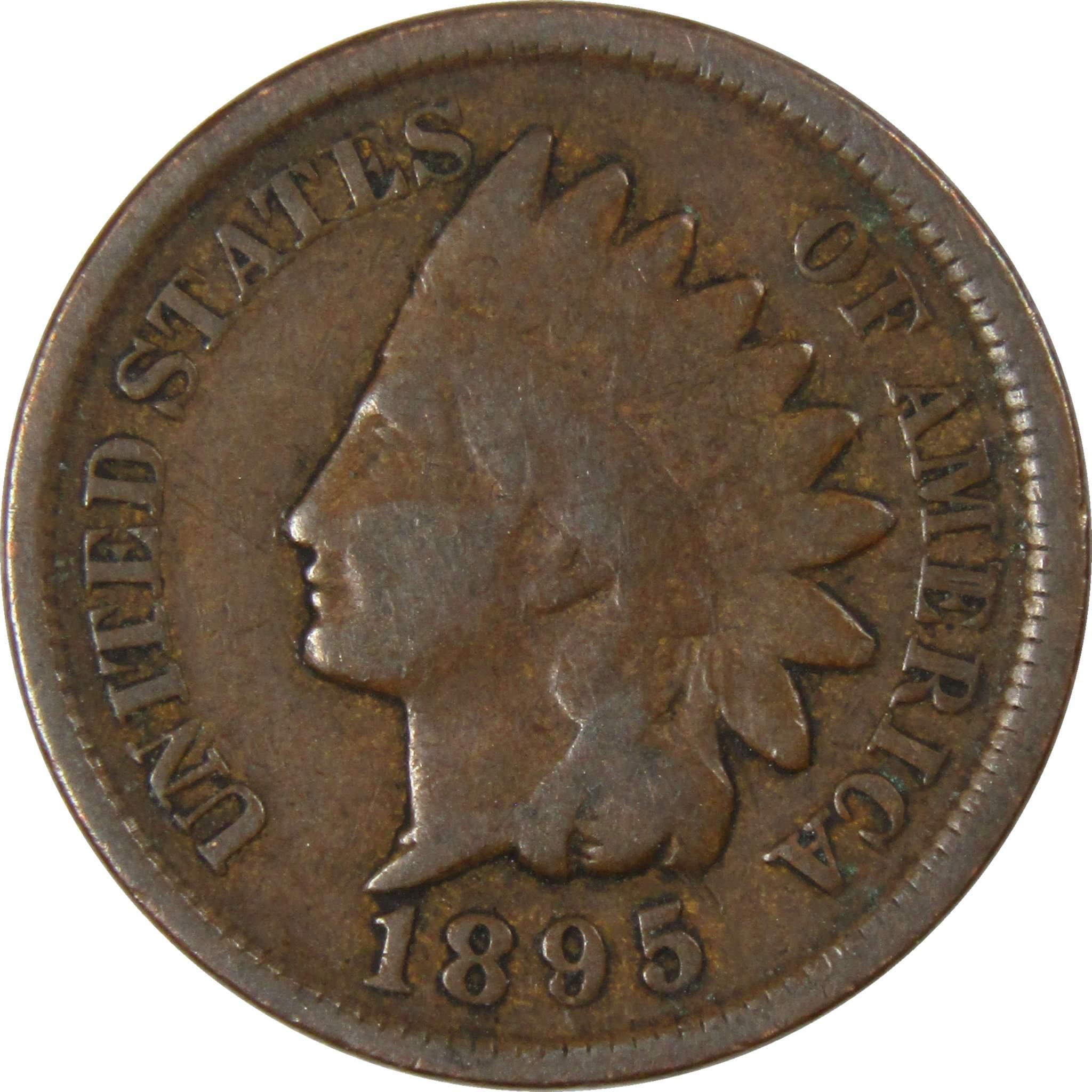1895 Indian Head Cent G Good Bronze Penny 1c Coin Collectible