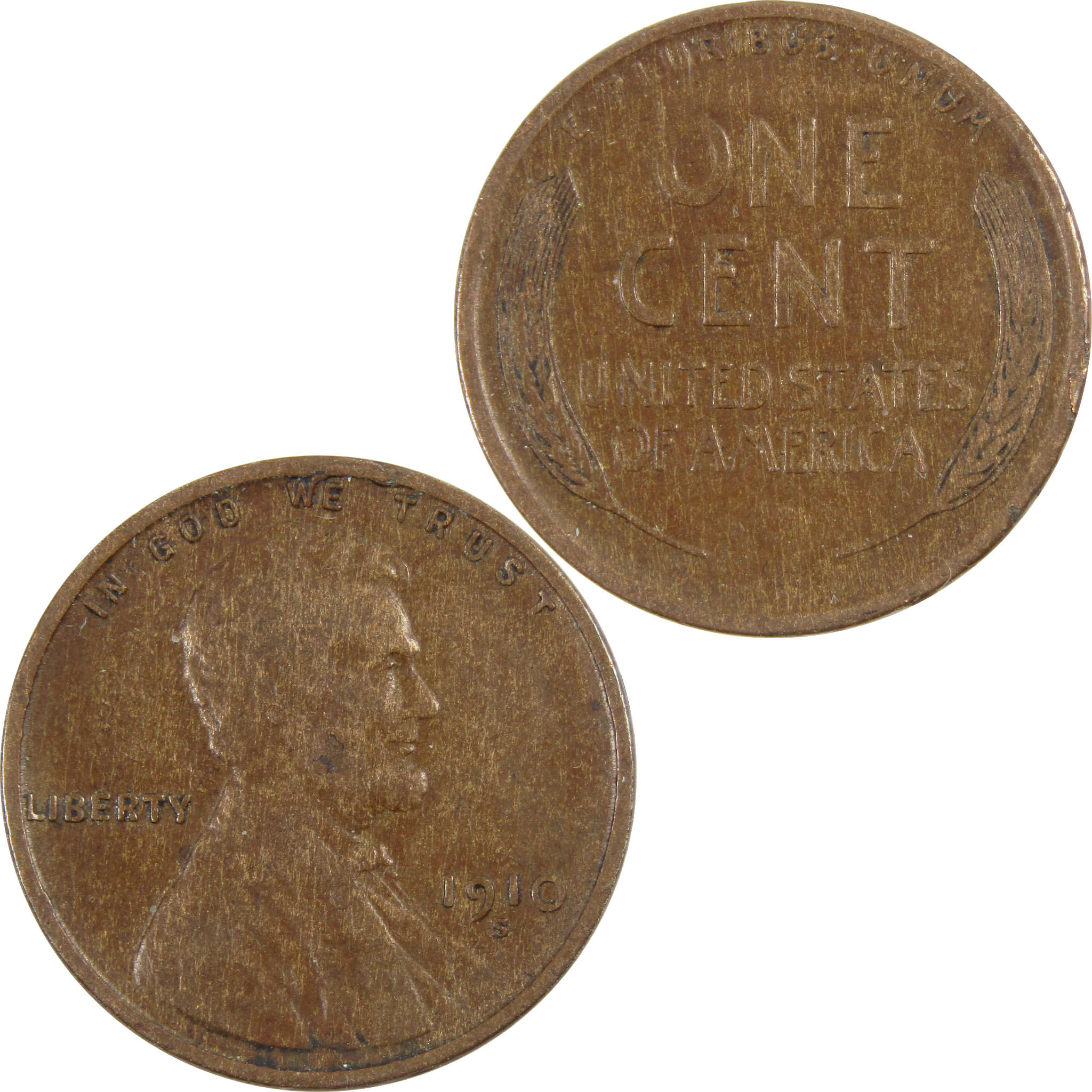 1910 S Lincoln Wheat Cent VF Very Fine Bronze Penny 1c SKU:I3905