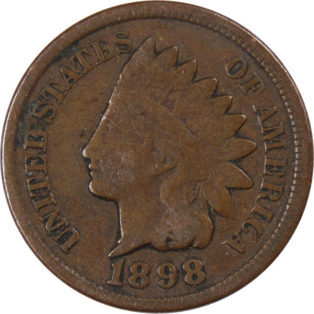 1898 Indian Head Cent VG Very Good Bronze Penny 1c Coin Collectible