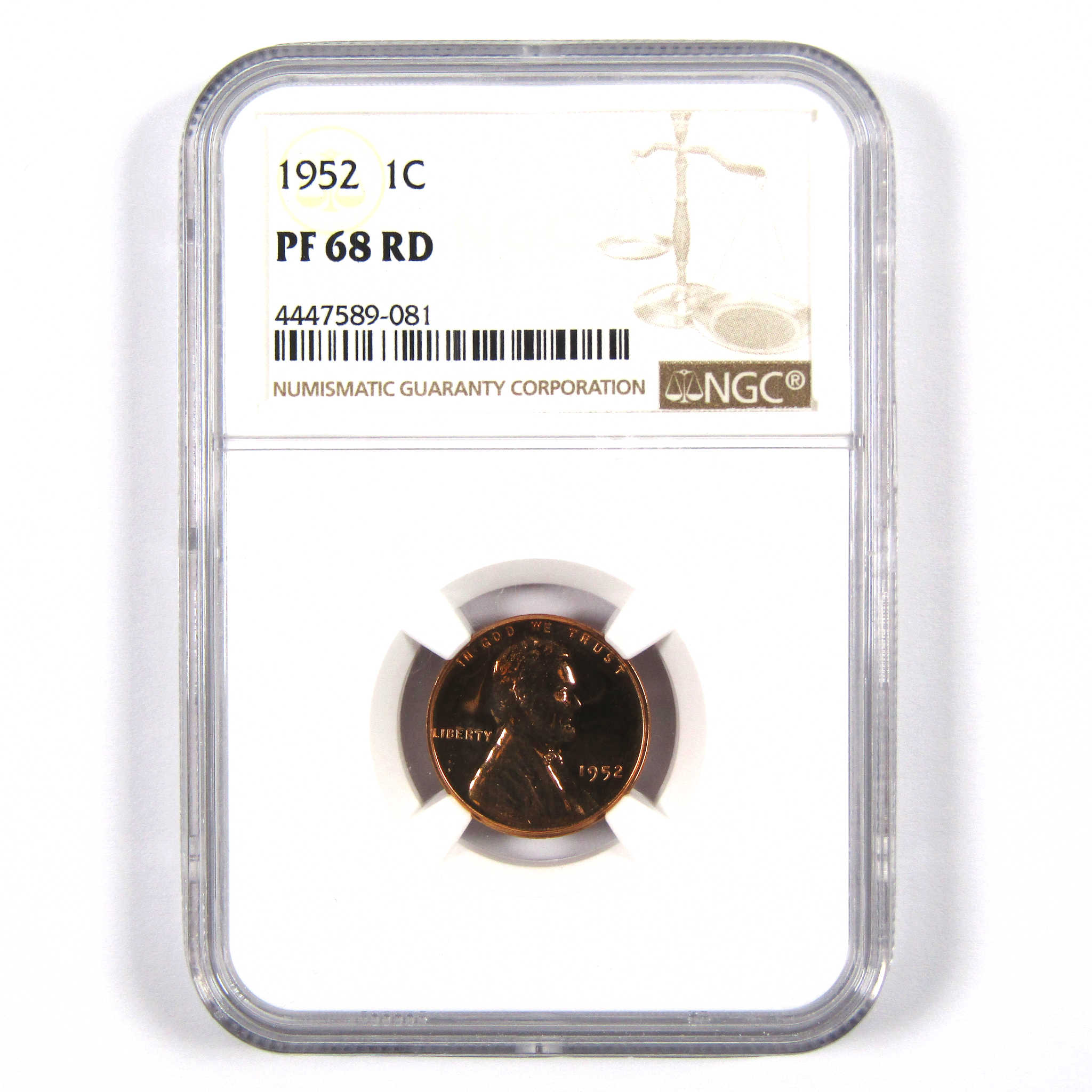 1952 Lincoln Wheat Cent PF 68 RD NGC Penny 1c Proof Coin SKU:I7552
