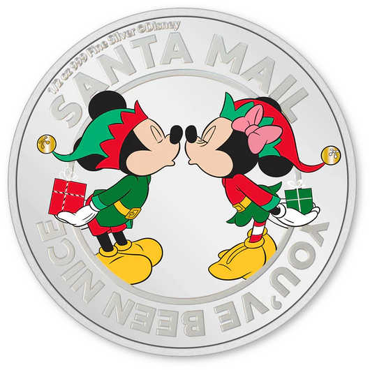 Disney Season's Greetings Mickey Mouse Silver Ornament 2022 SKU:OPC78