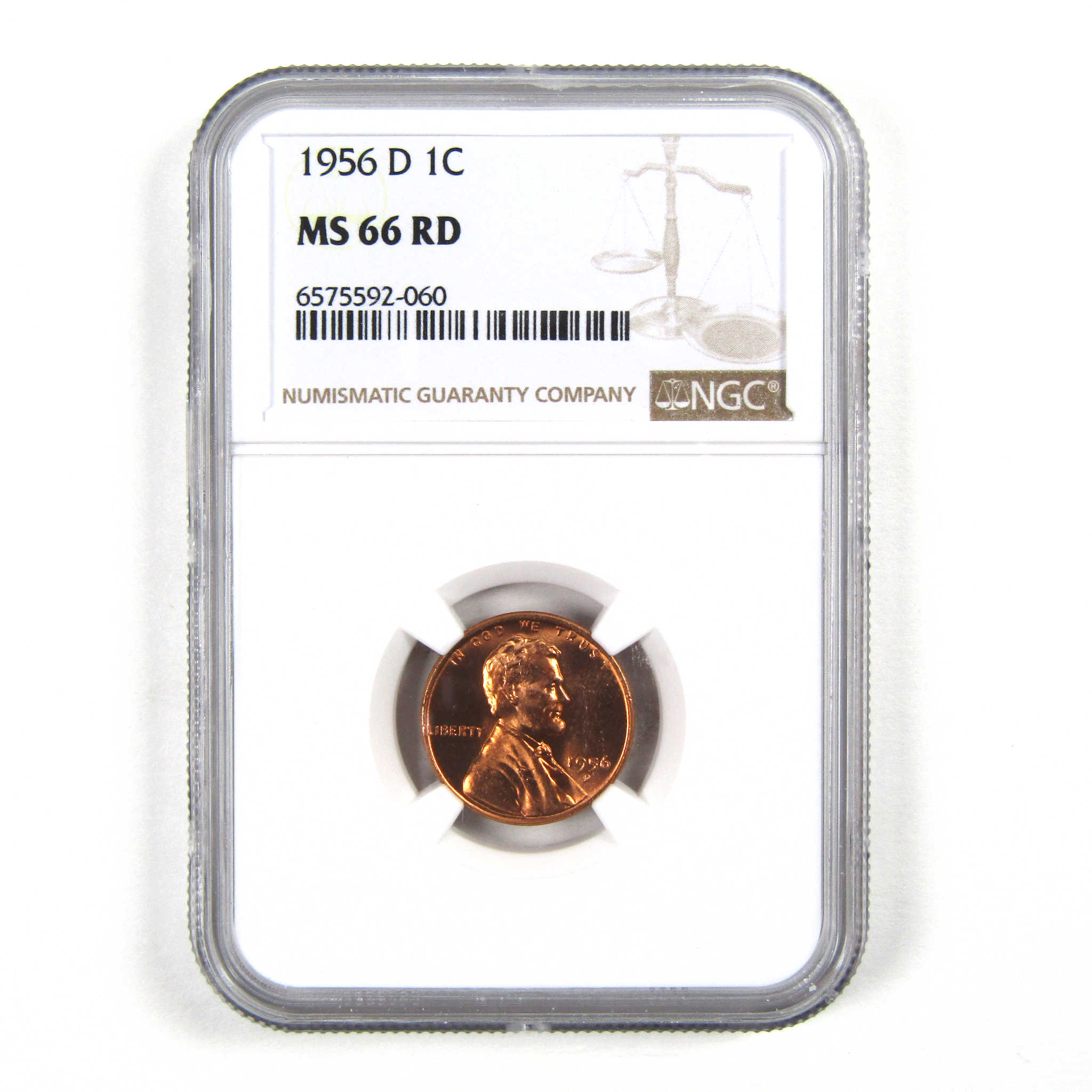 1956 D Lincoln Wheat Cent MS 66 RD NGC Penny Uncirculated SKU:I3672