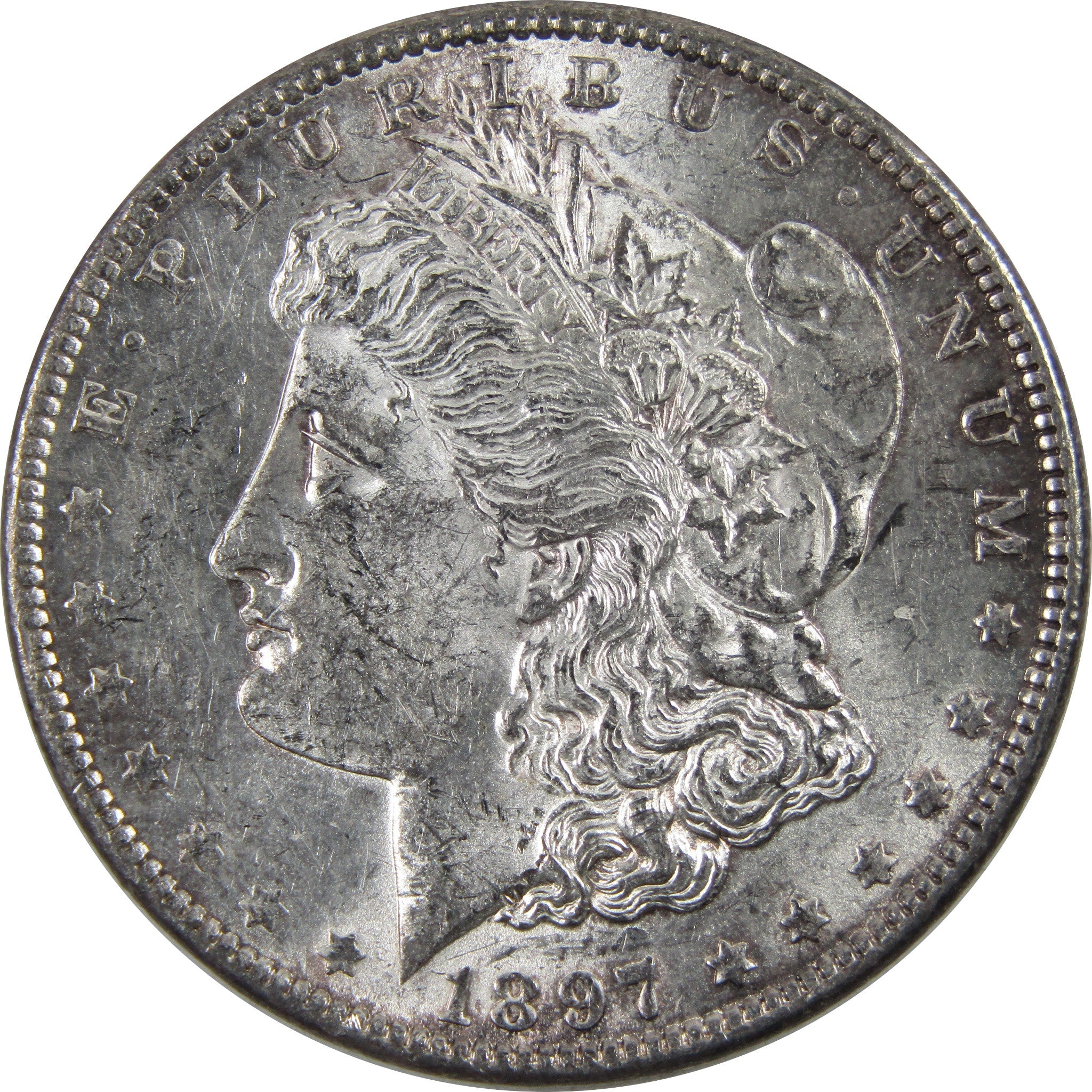 1897 Morgan Dollar AU About Uncirculated 90% Silver $1 Coin SKU:I5523 - Morgan coin - Morgan silver dollar - Morgan silver dollar for sale - Profile Coins &amp; Collectibles