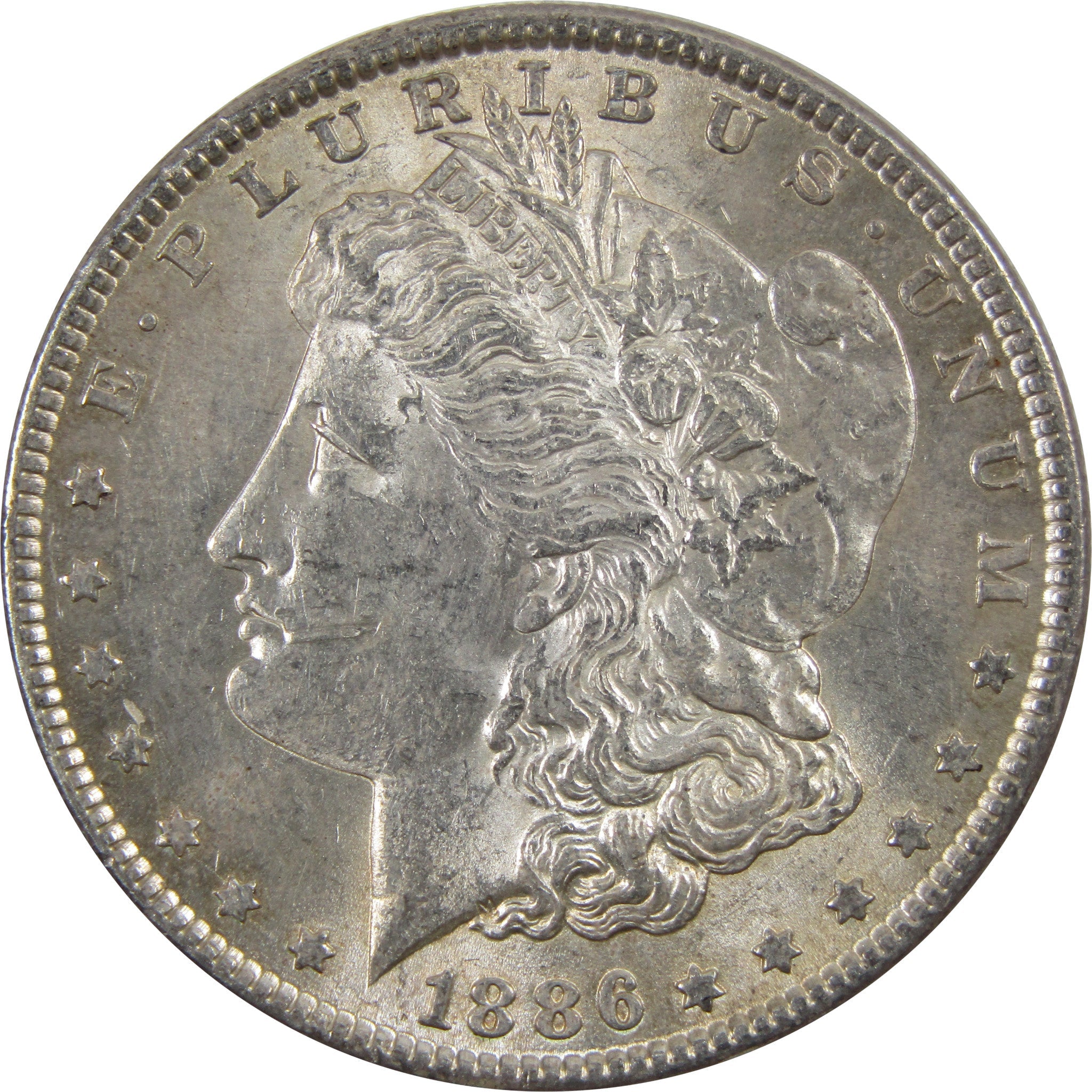 1886 Morgan Dollar AU About Uncirculated 90% Silver $1 Coin SKU:I5493 - Morgan coin - Morgan silver dollar - Morgan silver dollar for sale - Profile Coins &amp; Collectibles