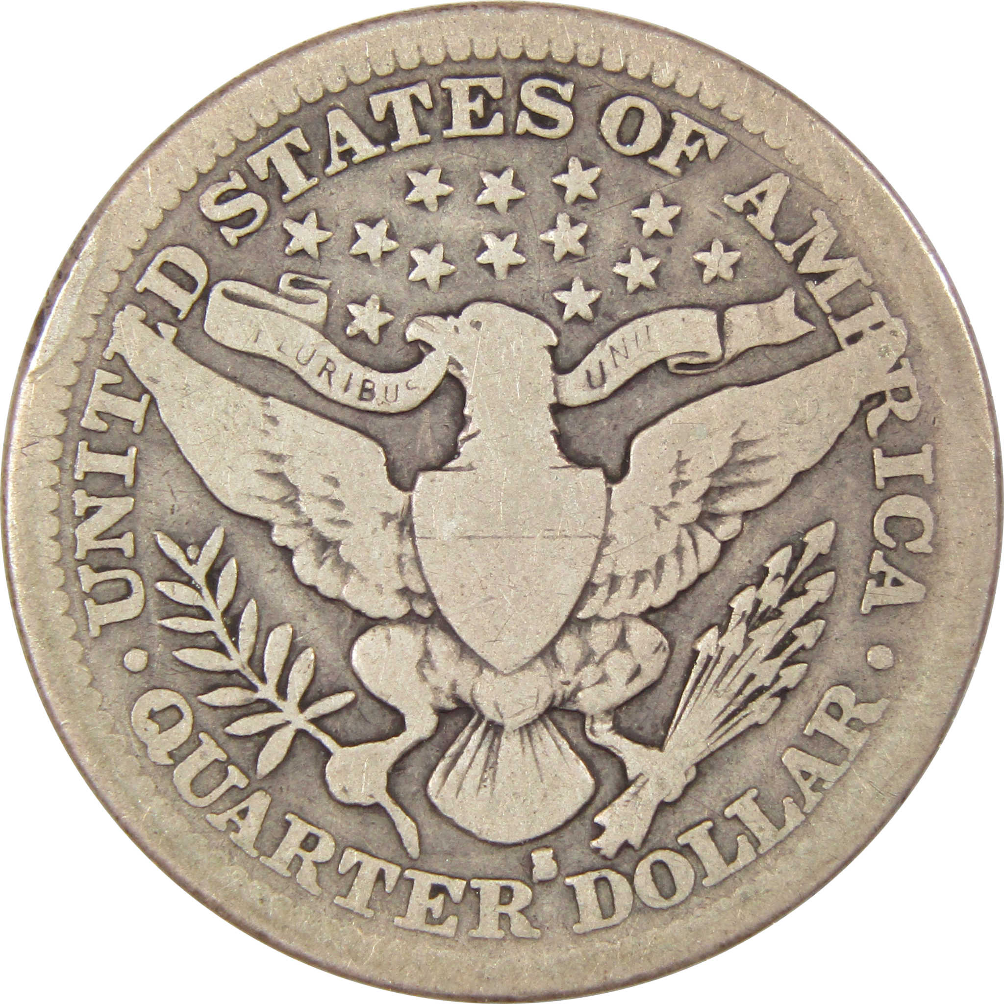 1914 S Barber Quarter VG Very Good 90% Silver 25c SKU:IPC7275