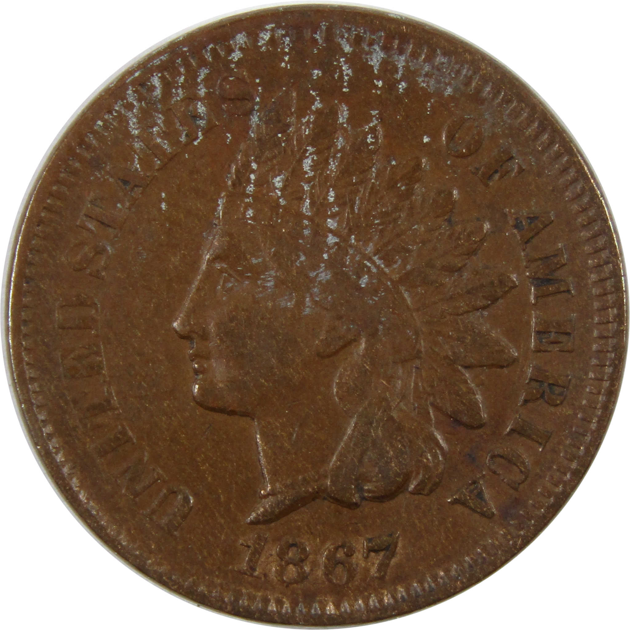1867 Indian Head Cent VF/XF 1C Penny SKU:CPC2801