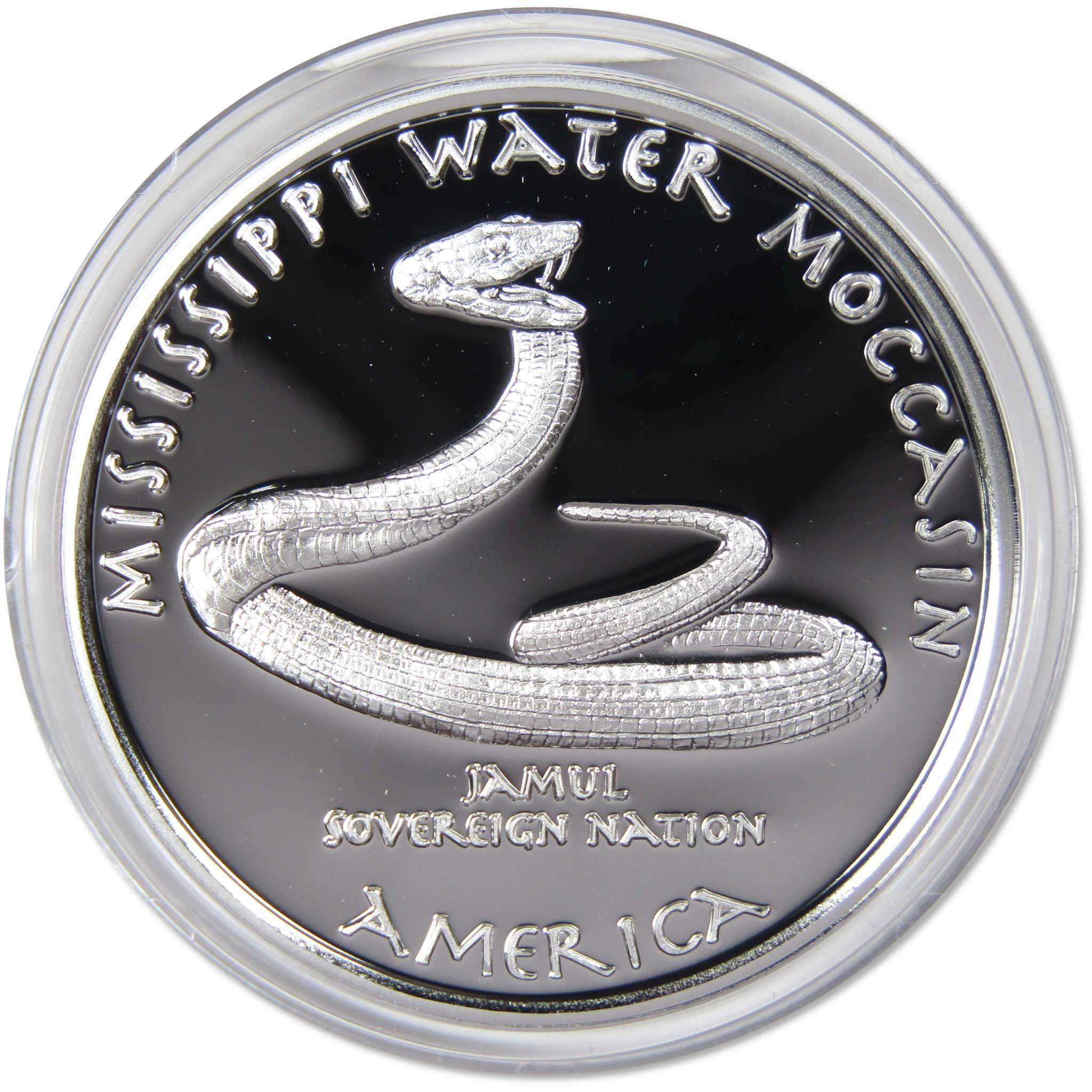 2017 Native American Jamul Choctaw Water Moccasin 1 oz .999 Silver $1 Proof