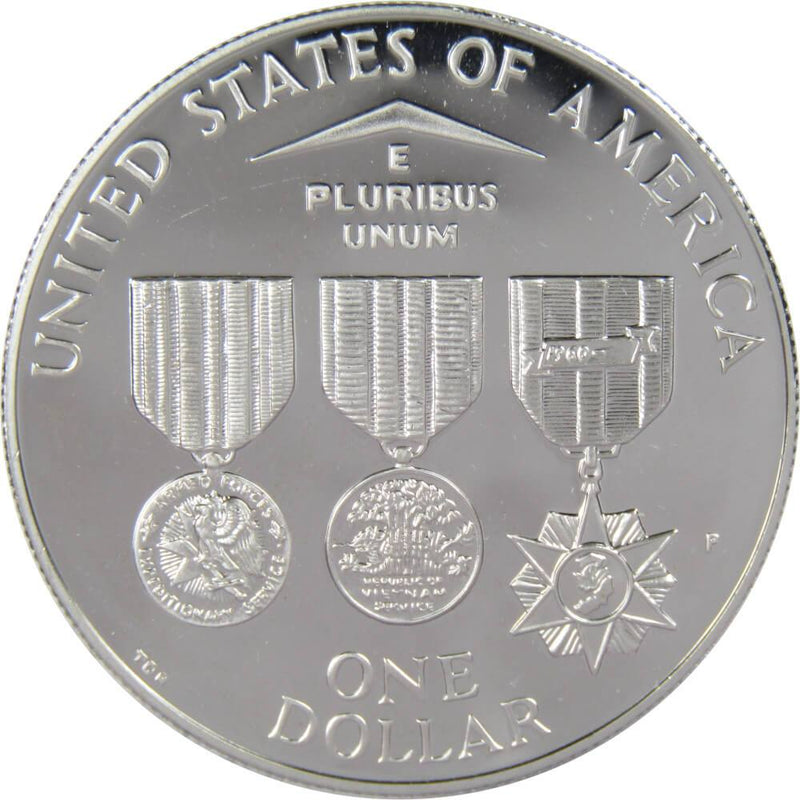 Vietnam Veterans Commemorative 1994 P 90% Silver Dollar Proof $1 Coin - US Commemorative Coins - Profile Coins &amp; Collectibles