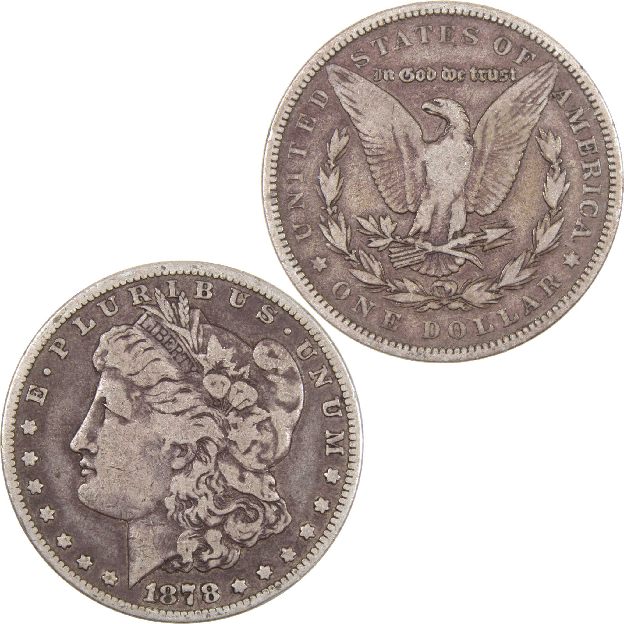 1878 7TF Rev 78 Morgan Dollar F Fine 90% Silver US Coin SKU:I3044 - Morgan coin - Morgan silver dollar - Morgan silver dollar for sale - Profile Coins &amp; Collectibles