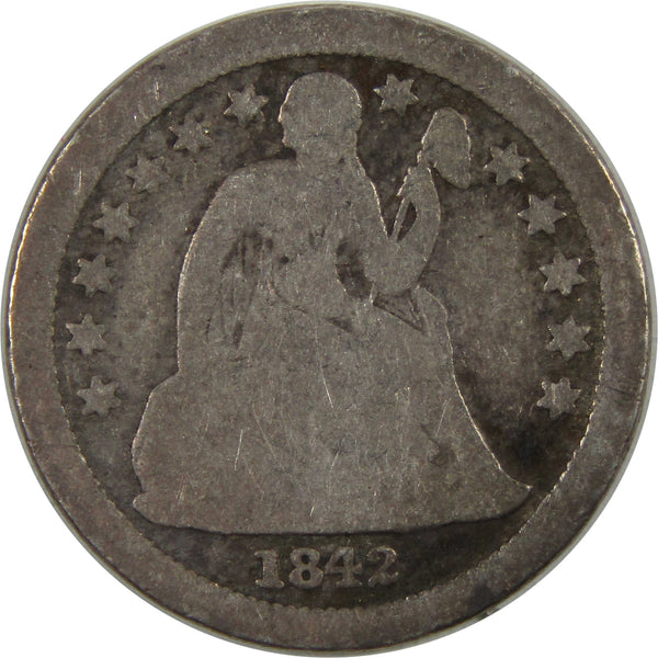 1842 O Seated Liberty Dime G Good 90% Silver 10c Coin SKU:I4593 - Liberty Seated Dime - Profile Coins &amp; Collectibles