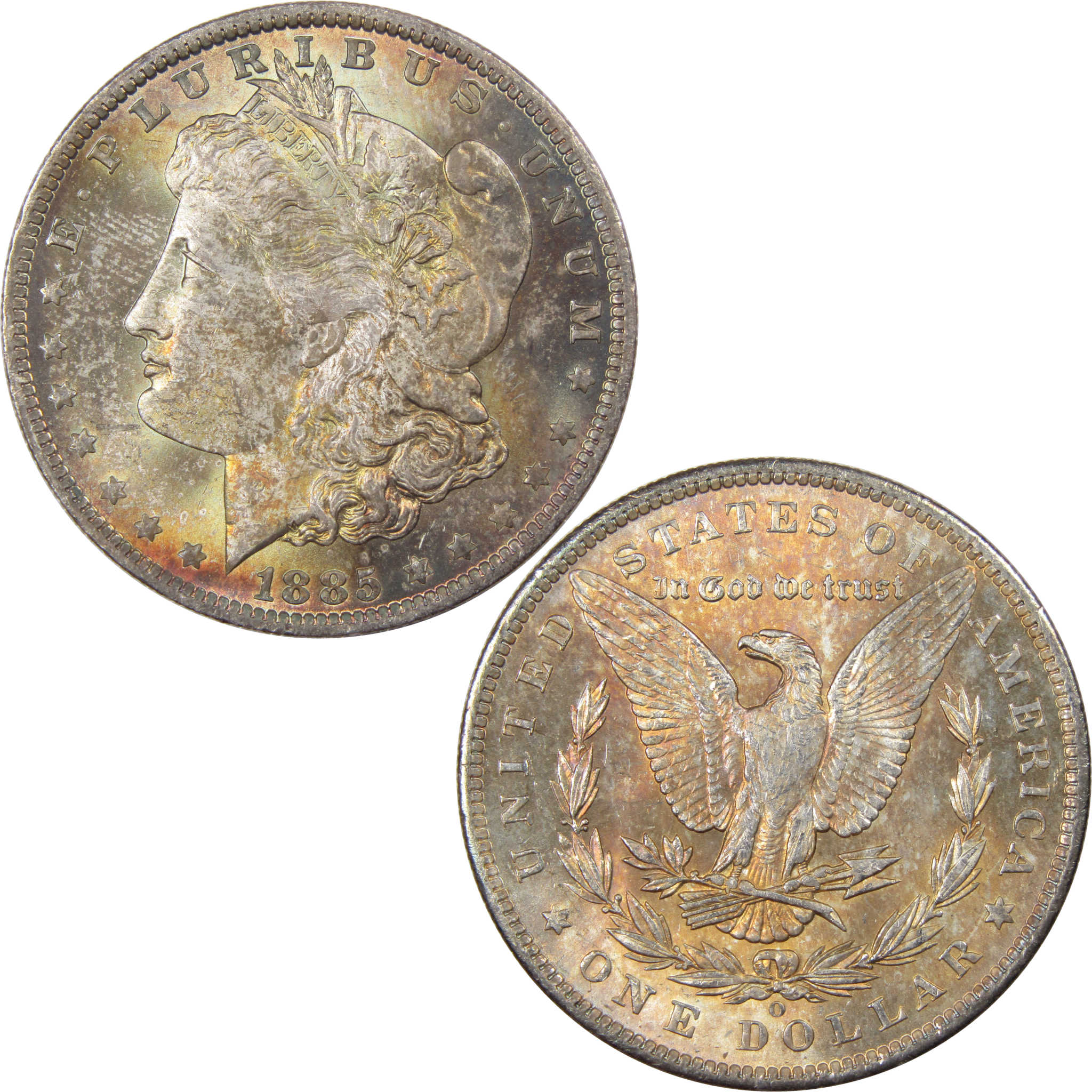 1885 O Morgan Dollar BU Choice Uncirculated Silver Toned SKU:I1204