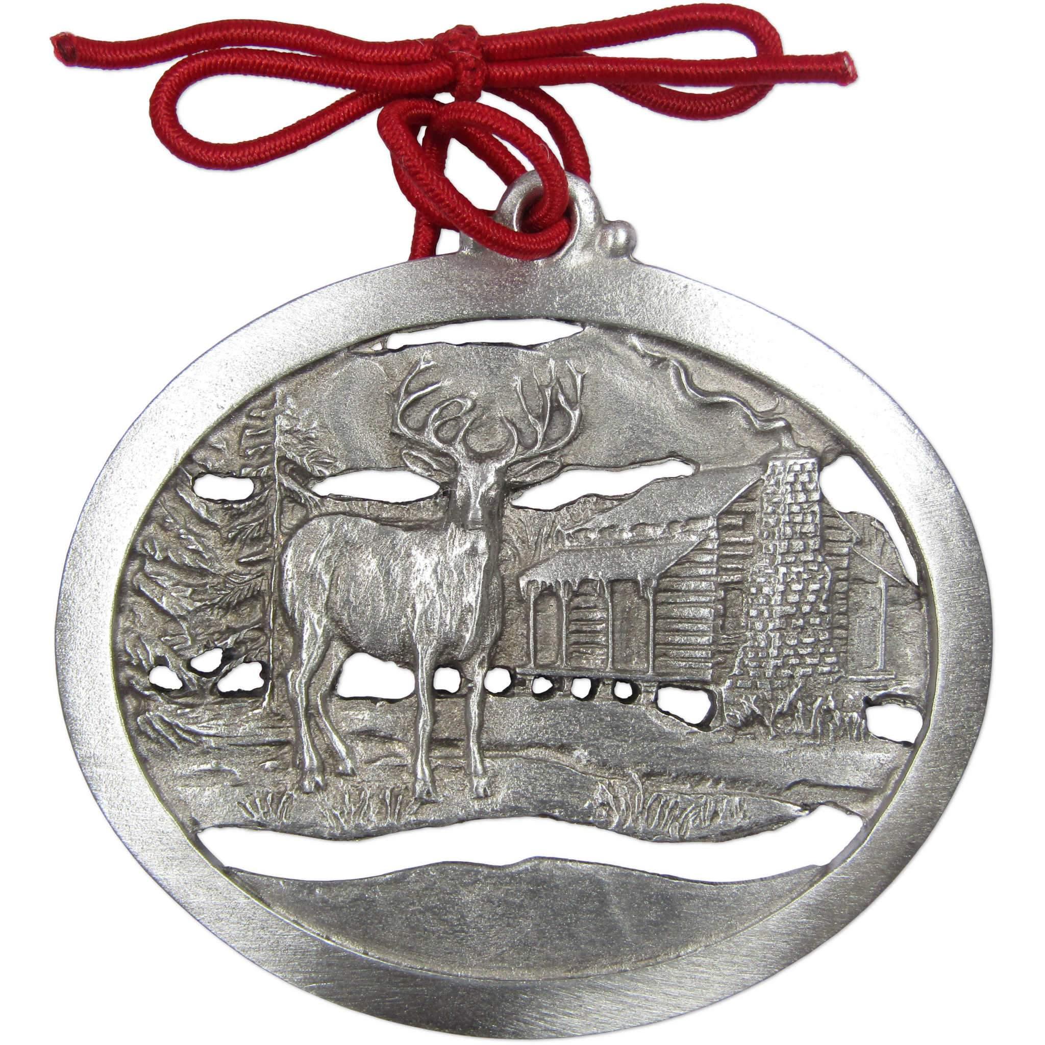 Winter Peace Pewter Christmas Tree Ornament Holiday Decoration Gift