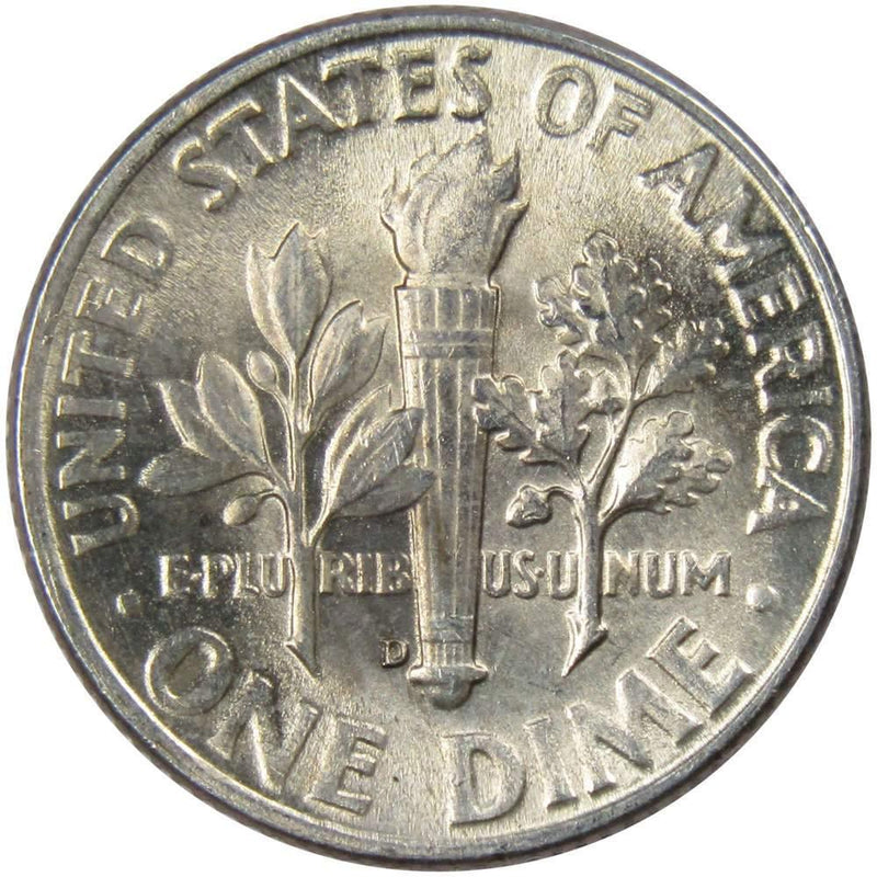 1946 D Roosevelt Dime BU Uncirculated Mint State 90% Silver 10c US Coin - Roosevelt coin - Profile Coins &amp; Collectibles