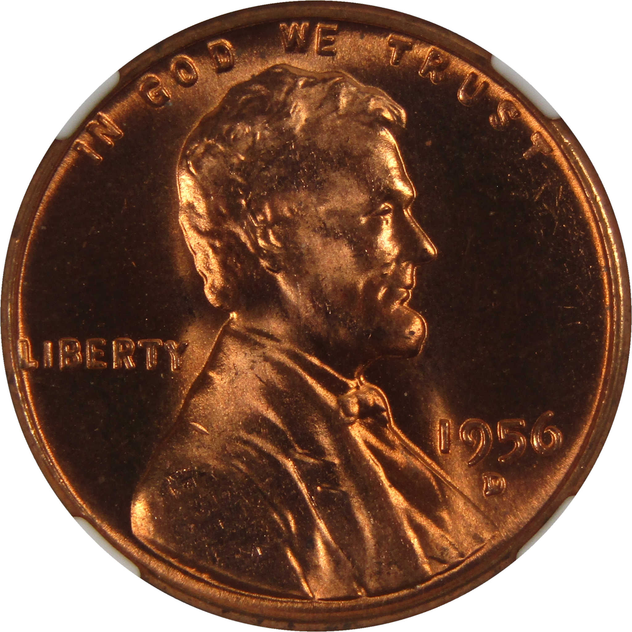 1956 D Lincoln Wheat Cent MS 66 RD NGC Penny Uncirculated SKU:I3674