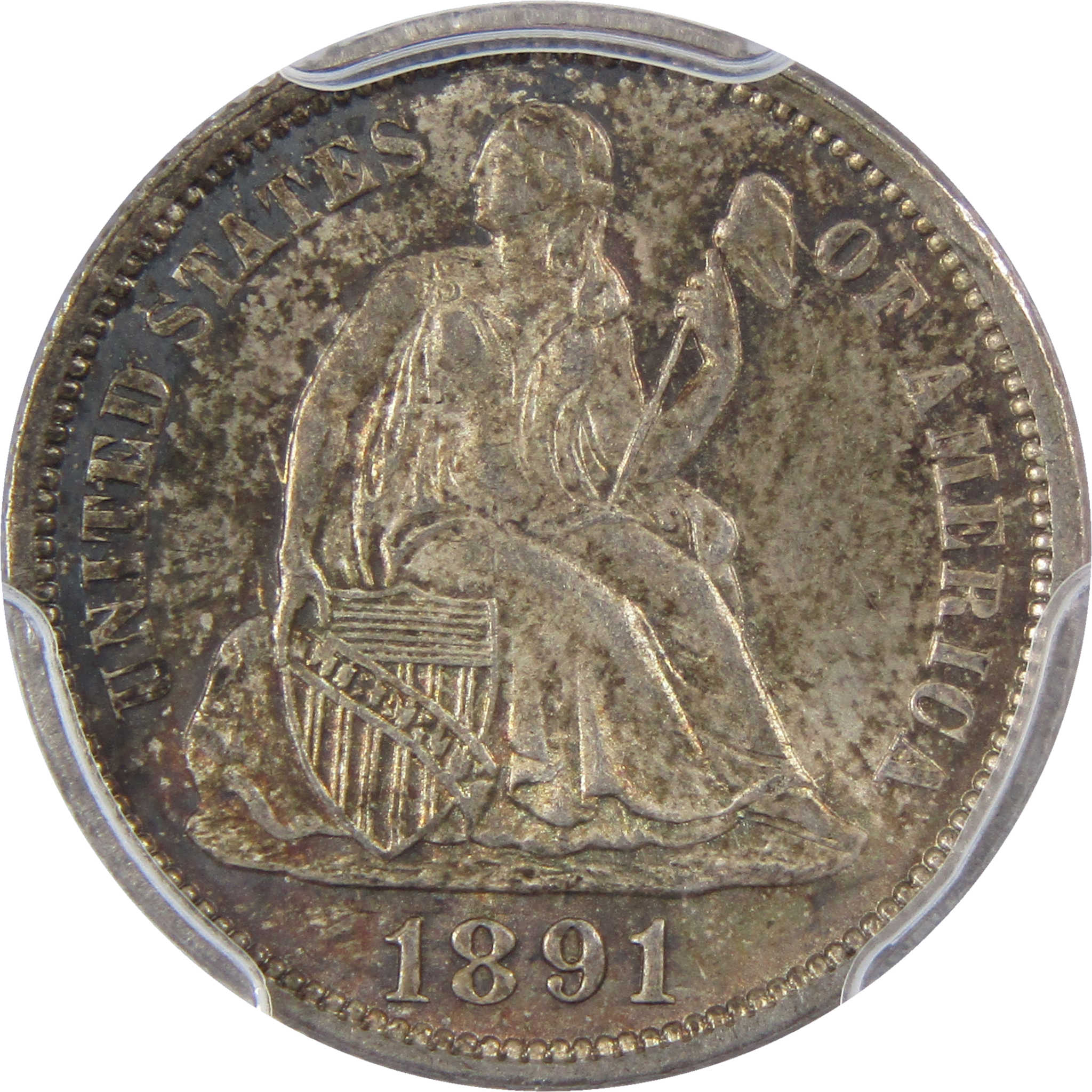 1891 Seated Liberty Dime MS 64 PCGS Silver 10c Uncirculated SKU:I861