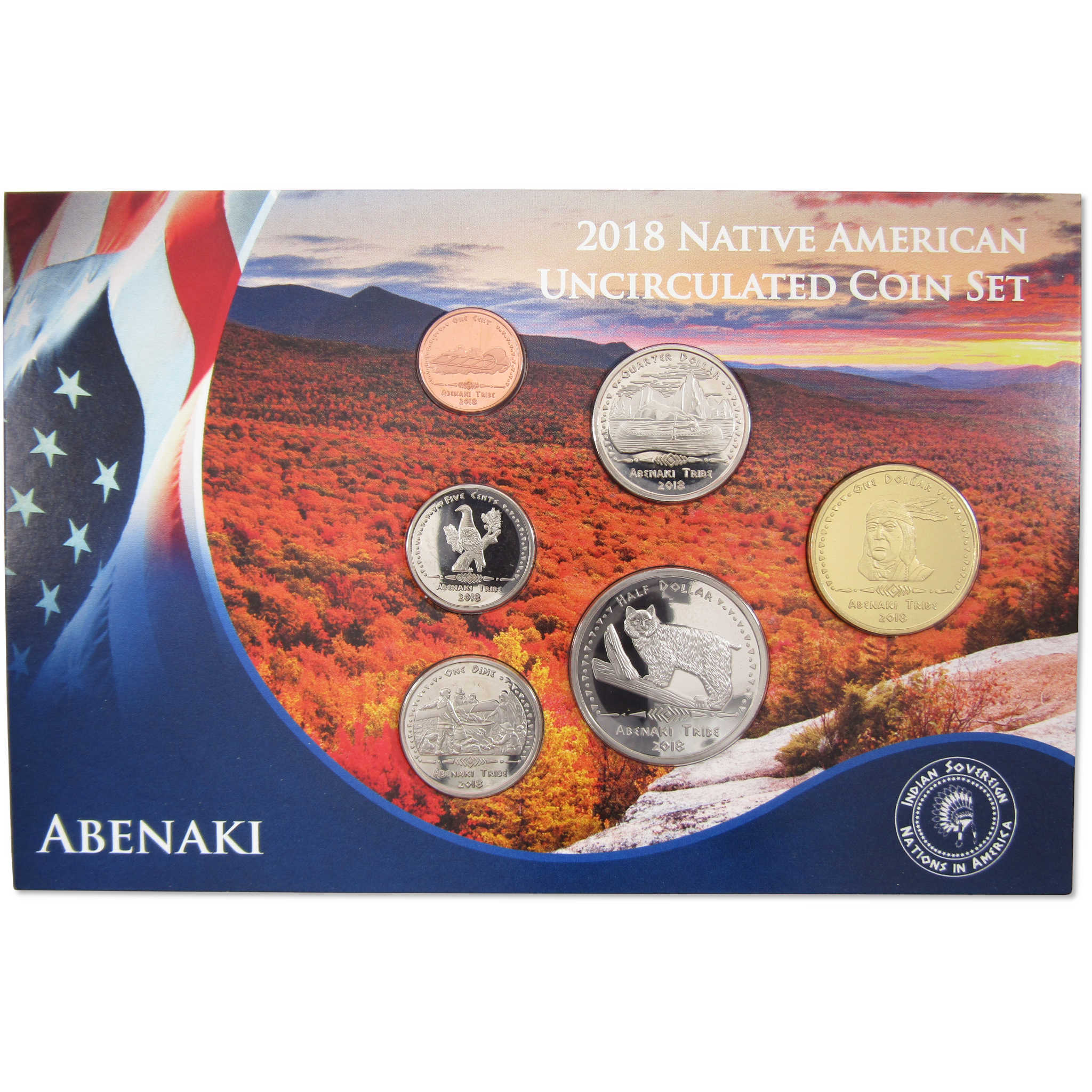 2018 Jamul Native American Abenaki Sovereign Nation Uncirculated Coin Set