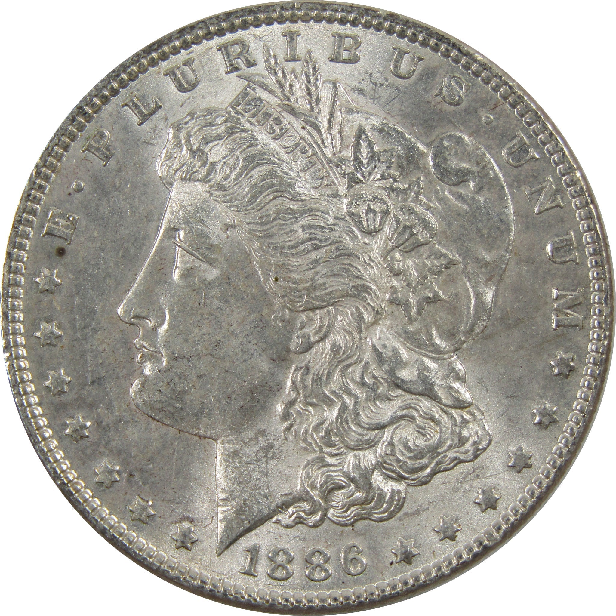 1886 Morgan Dollar AU About Uncirculated 90% Silver $1 Coin SKU:I5467 - Morgan coin - Morgan silver dollar - Morgan silver dollar for sale - Profile Coins &amp; Collectibles