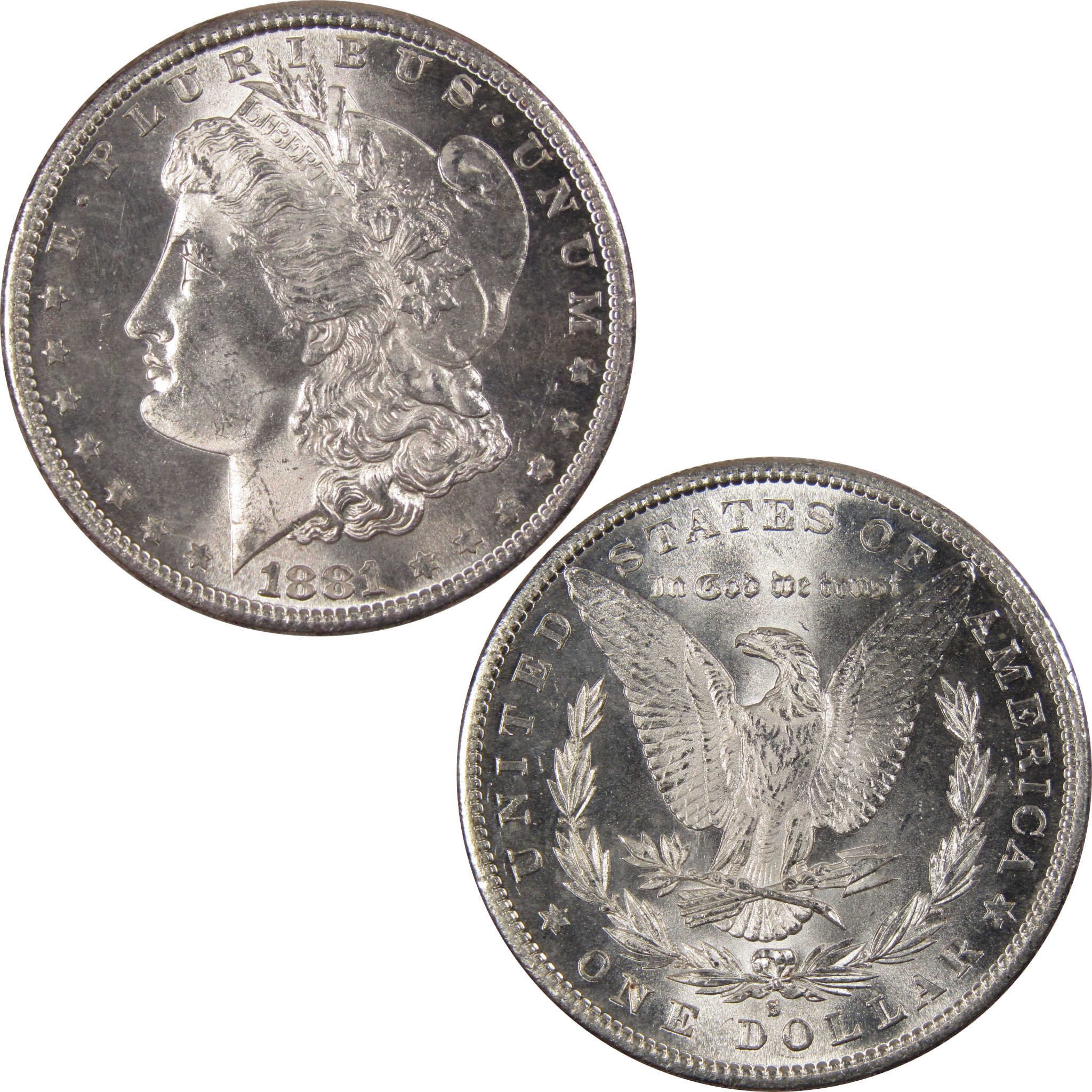 1881 S Morgan Dollar BU Very Choice Uncirculated Silver SKU:IPC7033 - Morgan coin - Morgan silver dollar - Morgan silver dollar for sale - Profile Coins &amp; Collectibles