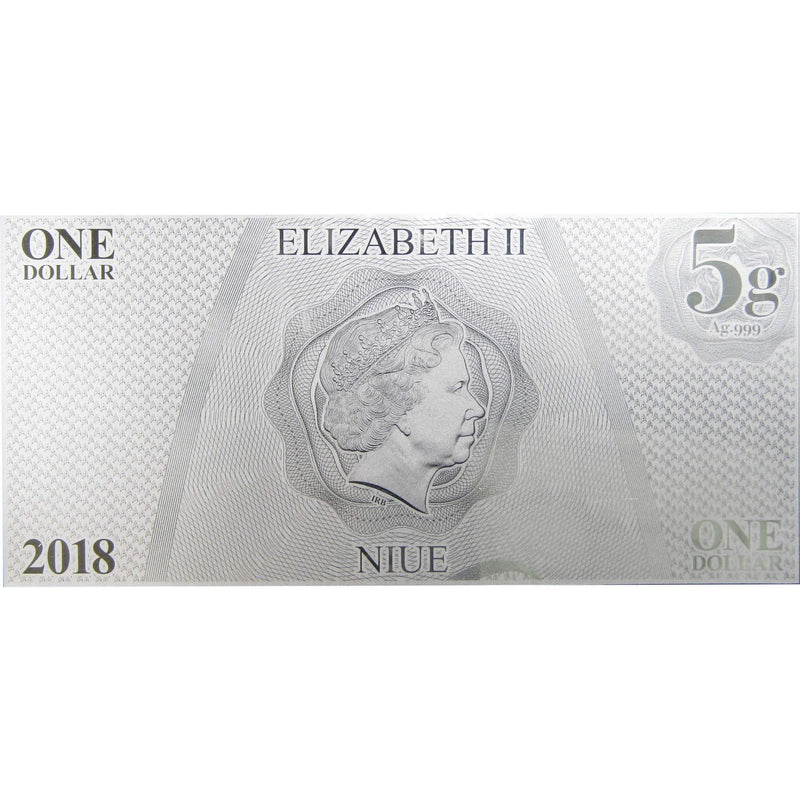 2018 Niue Star Trek Original Series Kirk 5g .999 Silver $1 Coin Note w/ Album - Profile Coins & Collectibles 