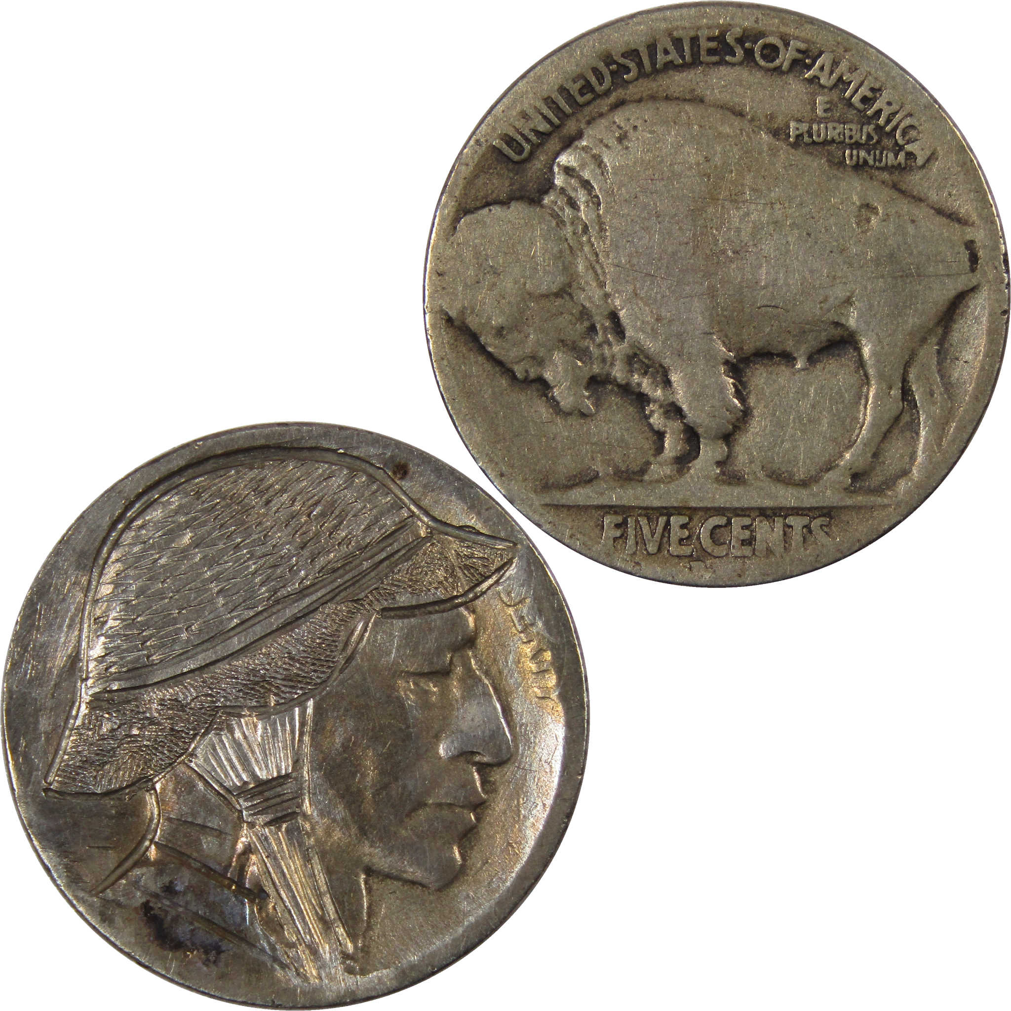 Hobo Buffalo Nickel Five Cent Piece Engraved 5c US Coin SKU:I262