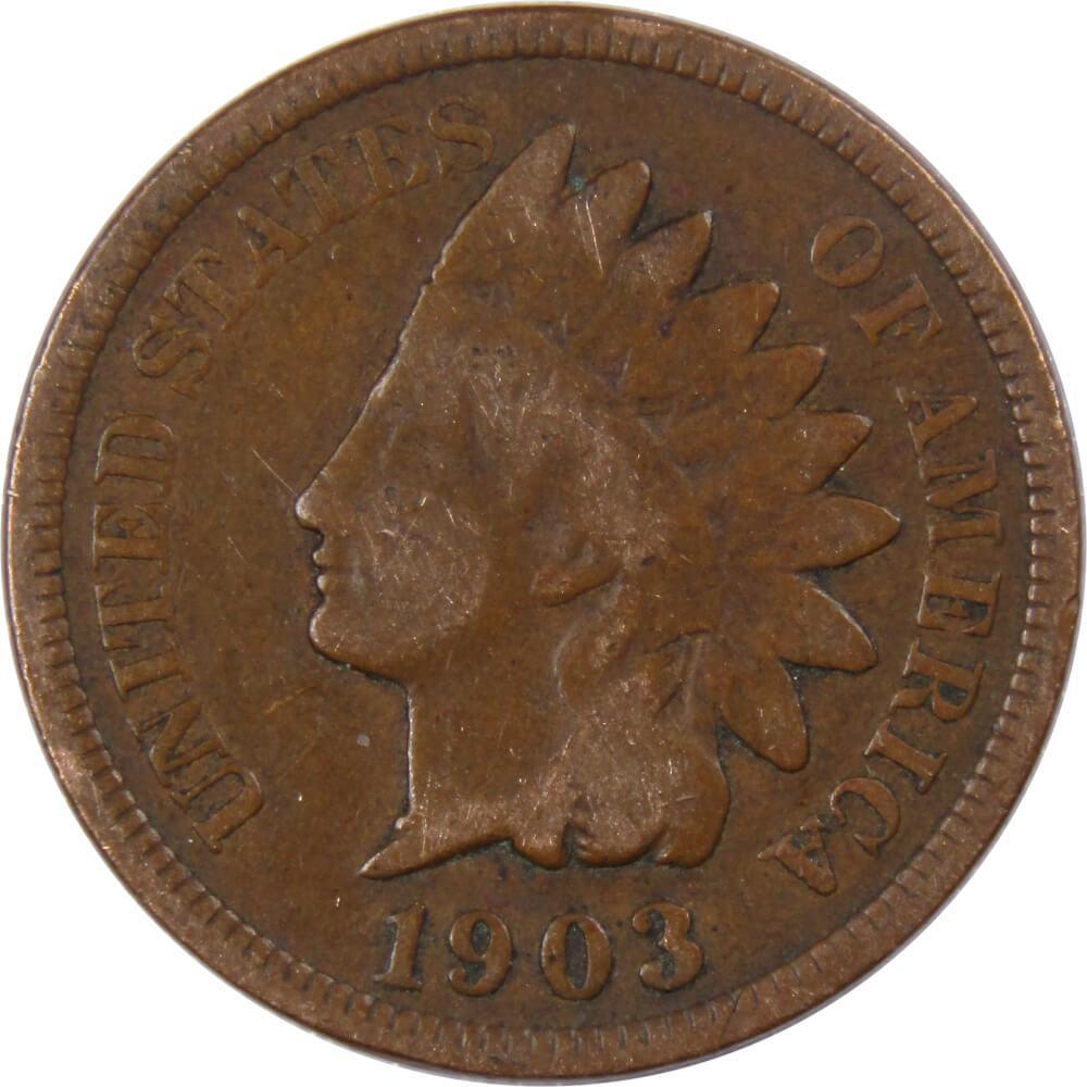 1903 Indian Head Cent G Good Bronze Penny 1c Coin Collectible