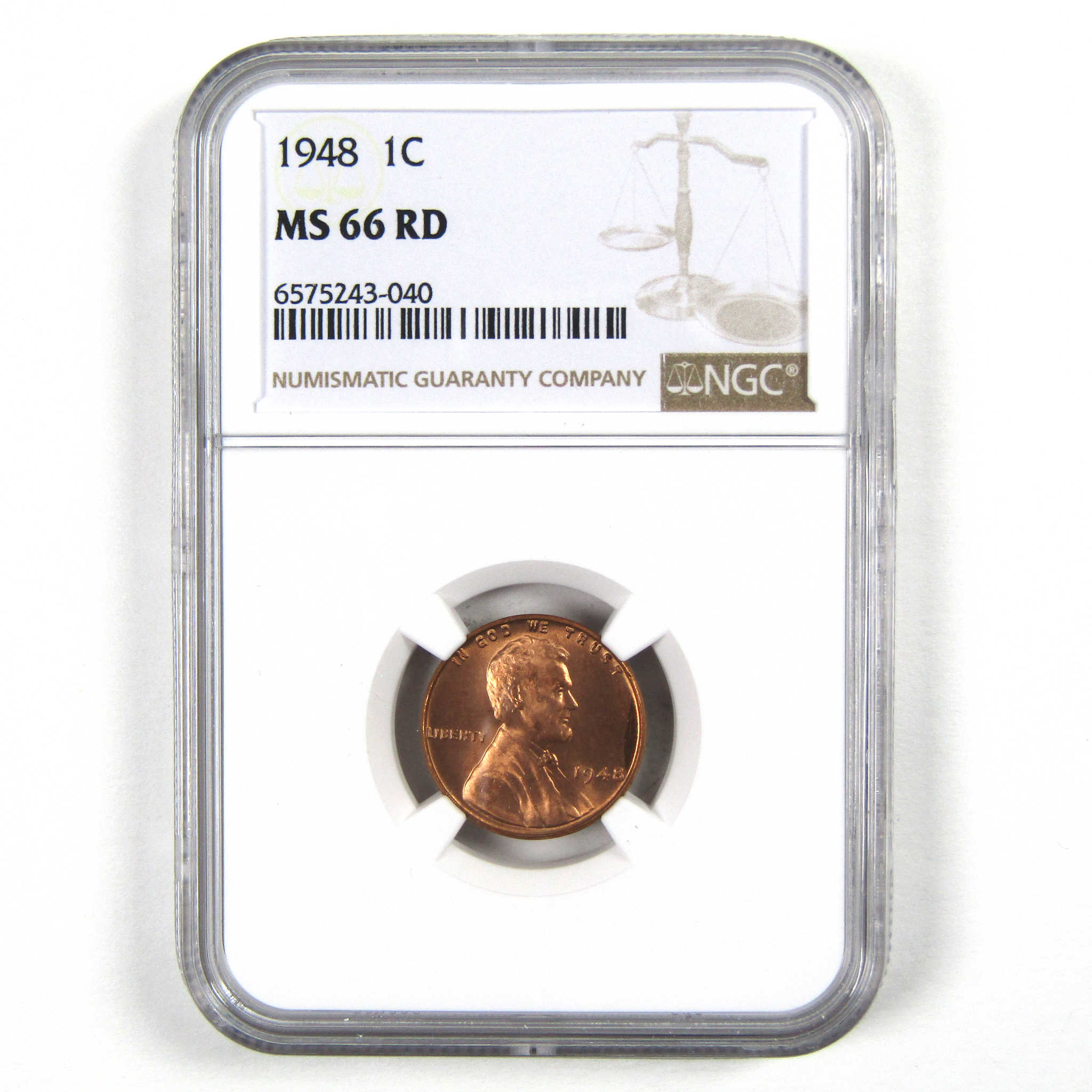 1948 Lincoln Wheat Cent MS 66 RD NGC Penny 1c Uncirculated SKU:I3629