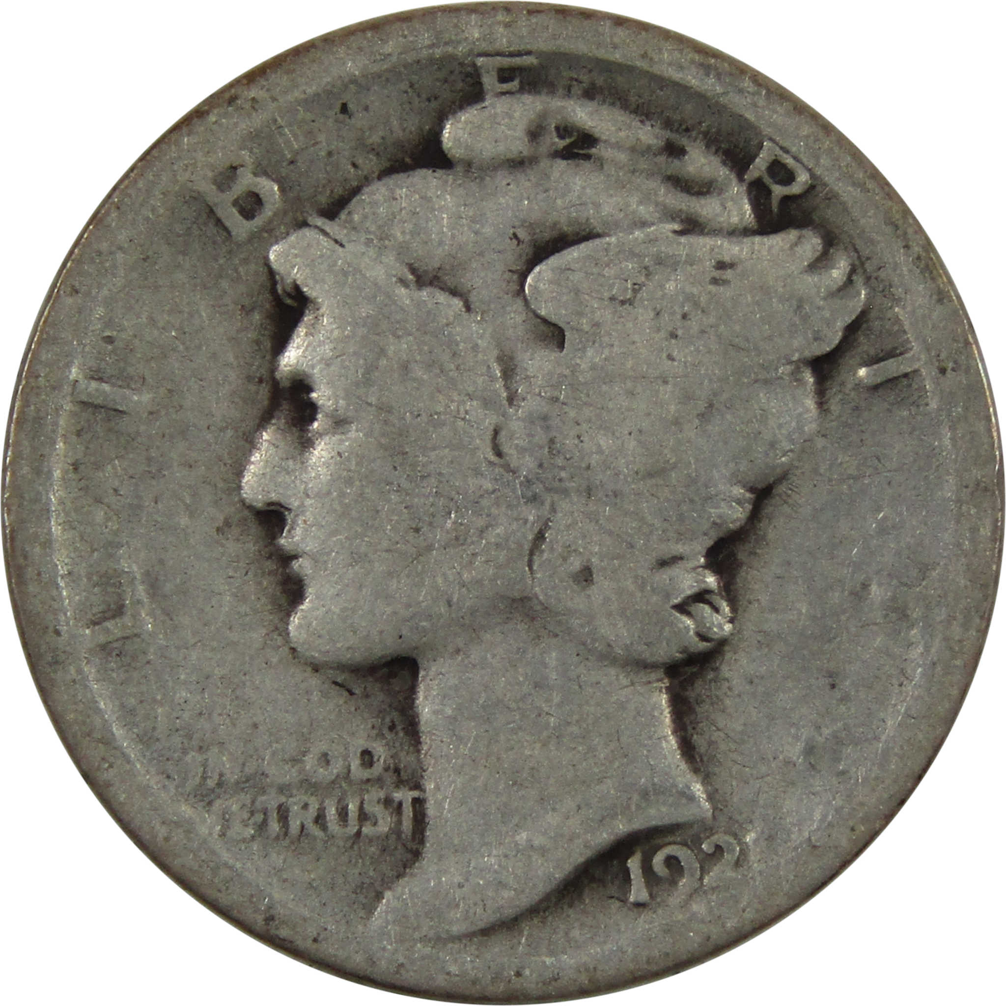 1921 Mercury Dime AG About Good 90% Silver 10c Coin SKU:I4703