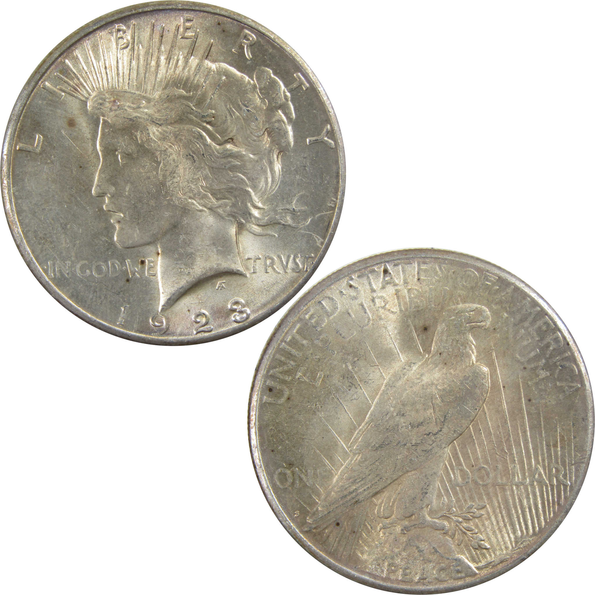 1923 S Peace Dollar Borderline Uncirculated 90% Silver $1 SKU:I5607