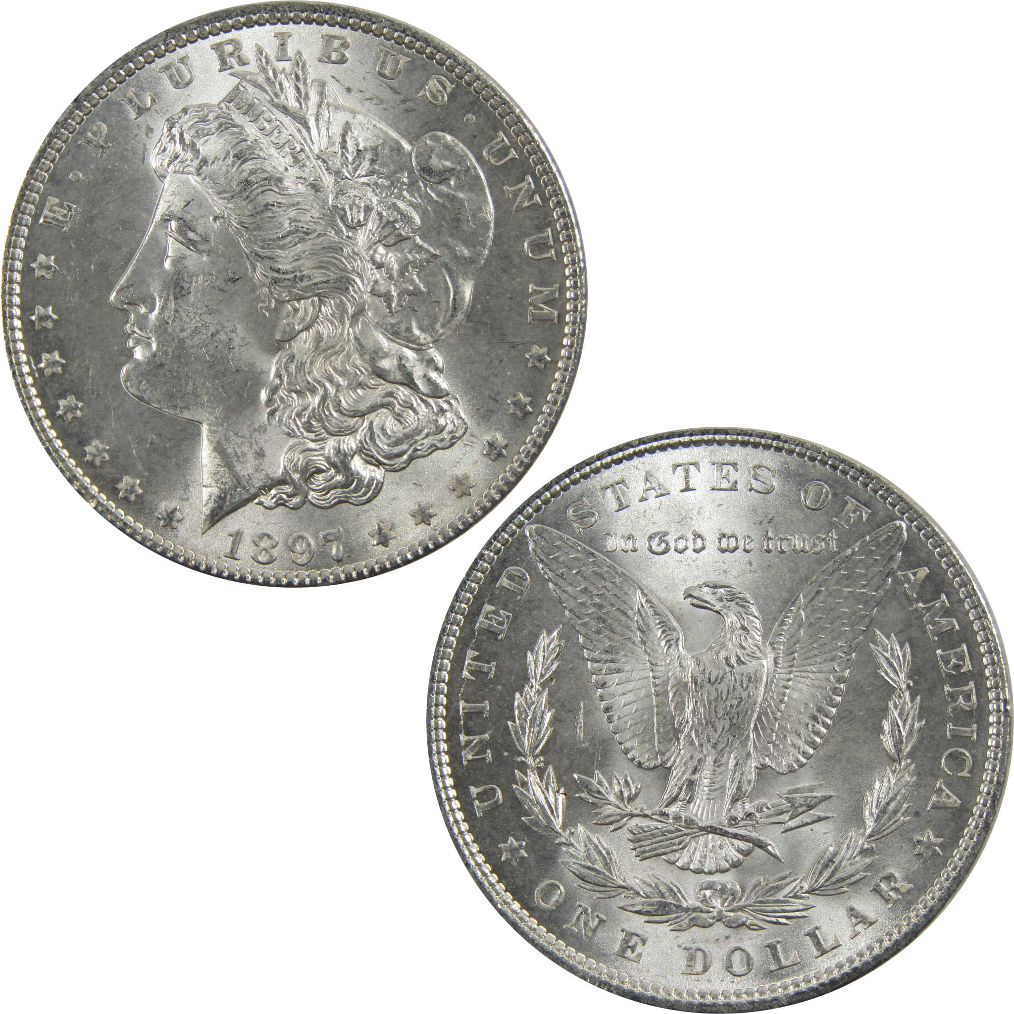 1897 Morgan Dollar BU Uncirculated 90% Silver $1 Coin SKU:I5160 - Morgan coin - Morgan silver dollar - Morgan silver dollar for sale - Profile Coins &amp; Collectibles