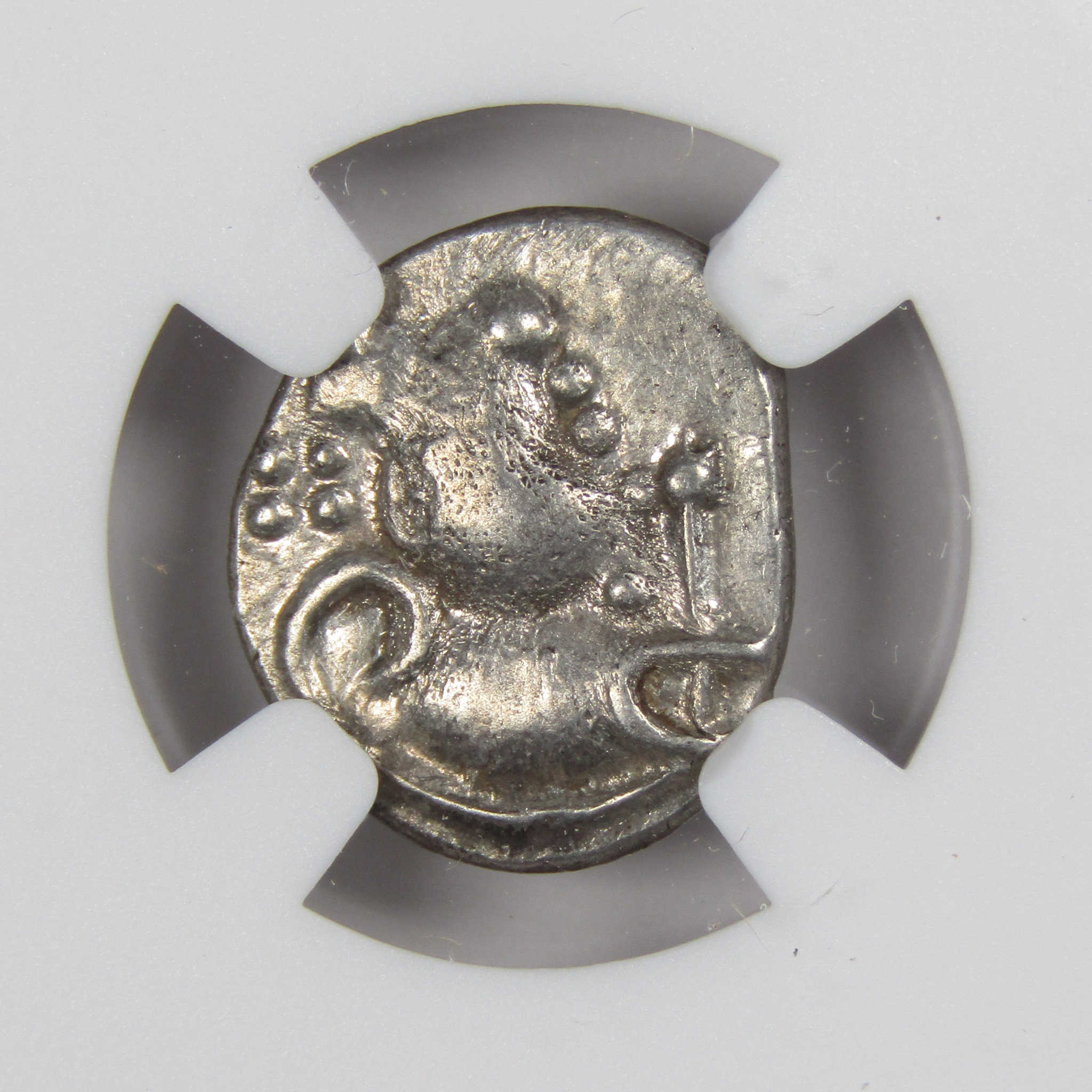 Gaul Aedui Silver Quinari Roma Horse Ch XF NGC Ancient SKU:IPC5726
