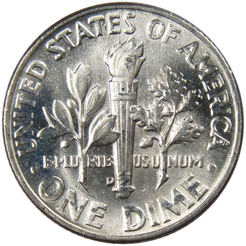 1957 D Roosevelt Dime BU Uncirculated Mint State 90% Silver 10c US Coin - Roosevelt coin - Profile Coins &amp; Collectibles