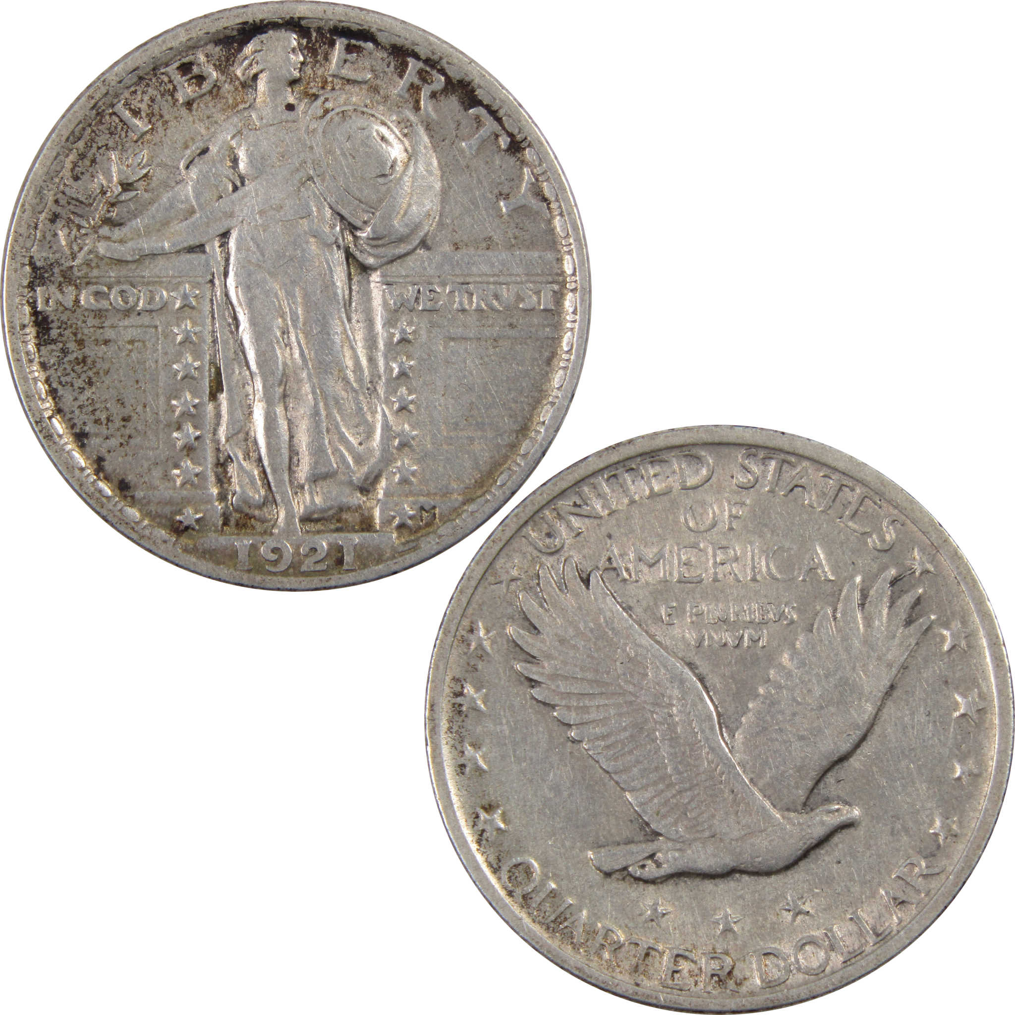 1921 Standing Liberty Quarter XF EF Extremely Fine Silver SKU:I3502