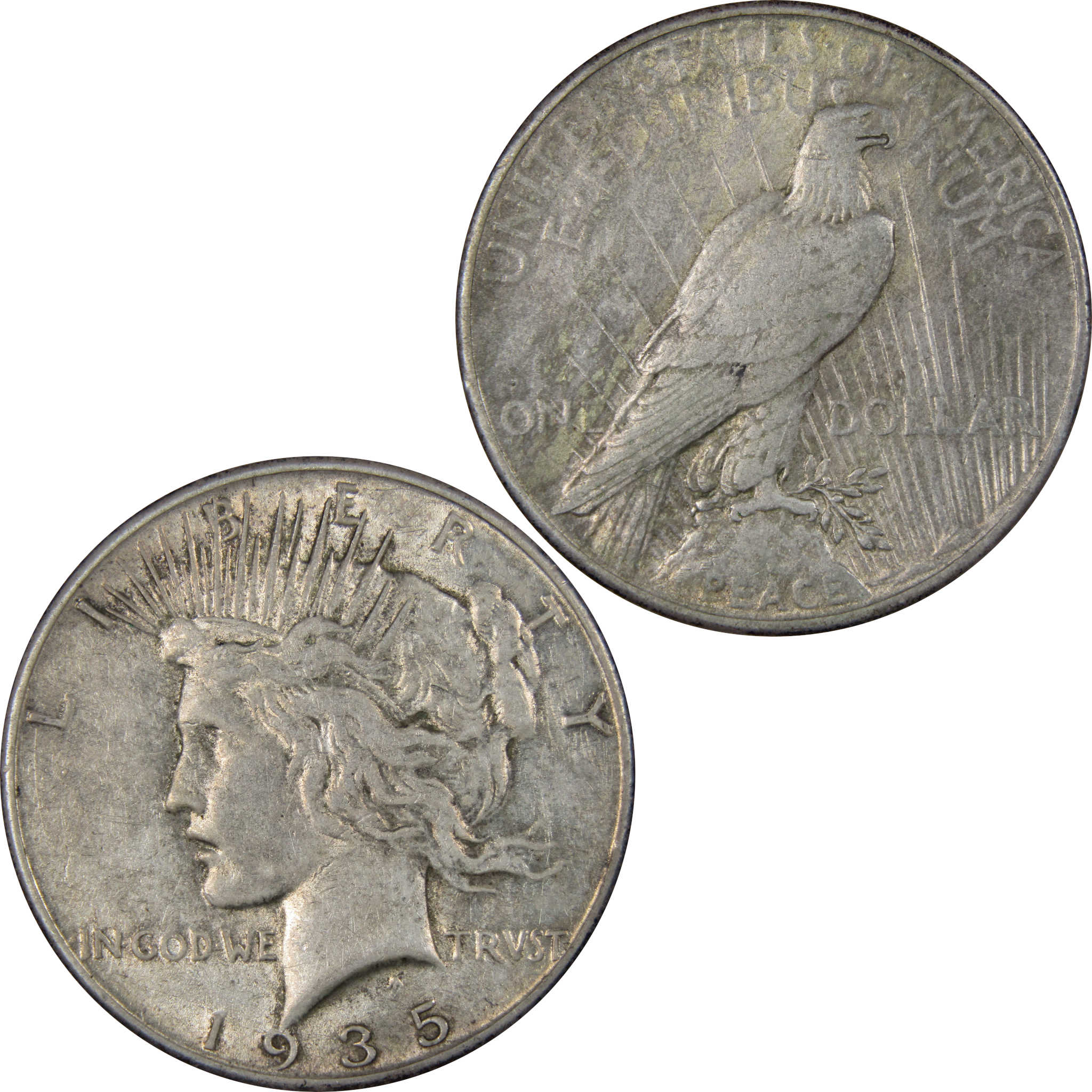 1935 Peace Dollar XF EF Extremely Fine 90% Silver Coin SKU:IPC8032