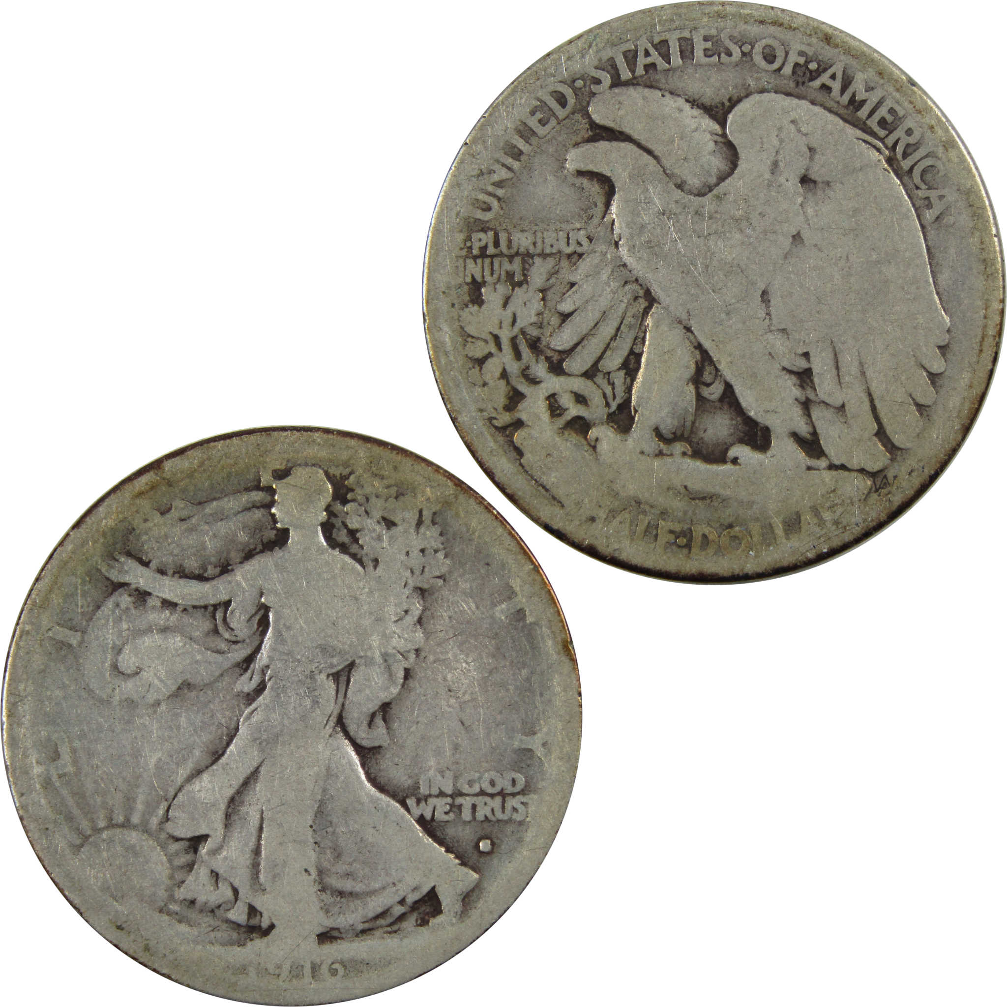 1916 S Liberty Walking Half Dollar AG About Good Silver 50c SKU:I4954